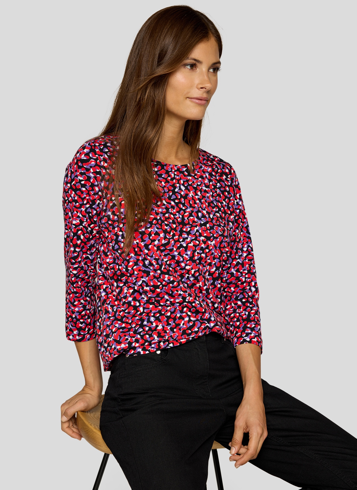 Rabe 3/4-Arm-Shirt, Sommershirt mit All-Over Print