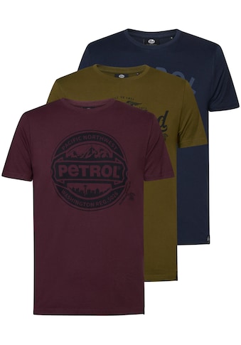 T-Shirt, (Packung, 3 tlg.), mit verschiedenen Prints