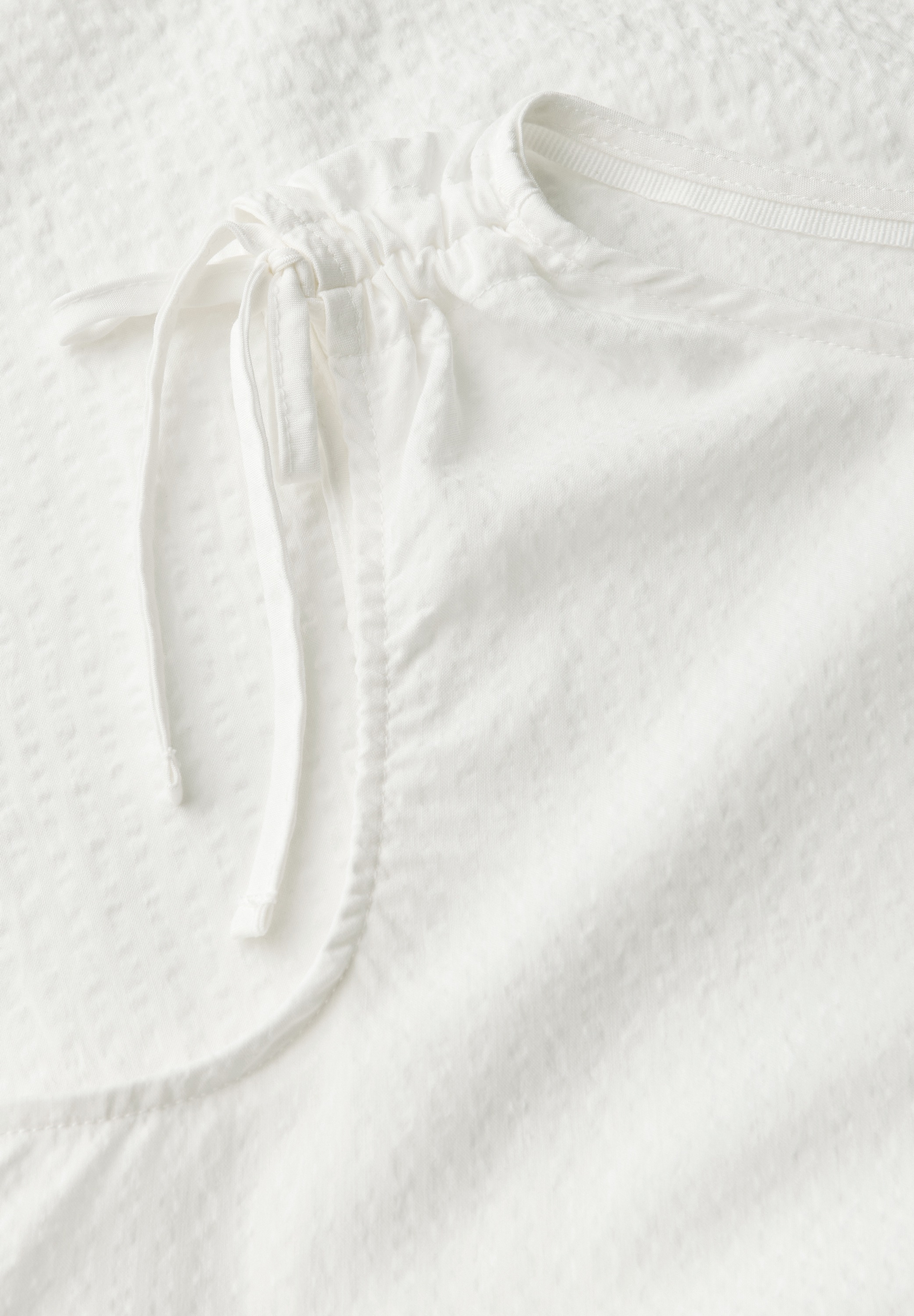 STREET ONE Blusentop, im Crinkle-Look, mit Knoten-Details