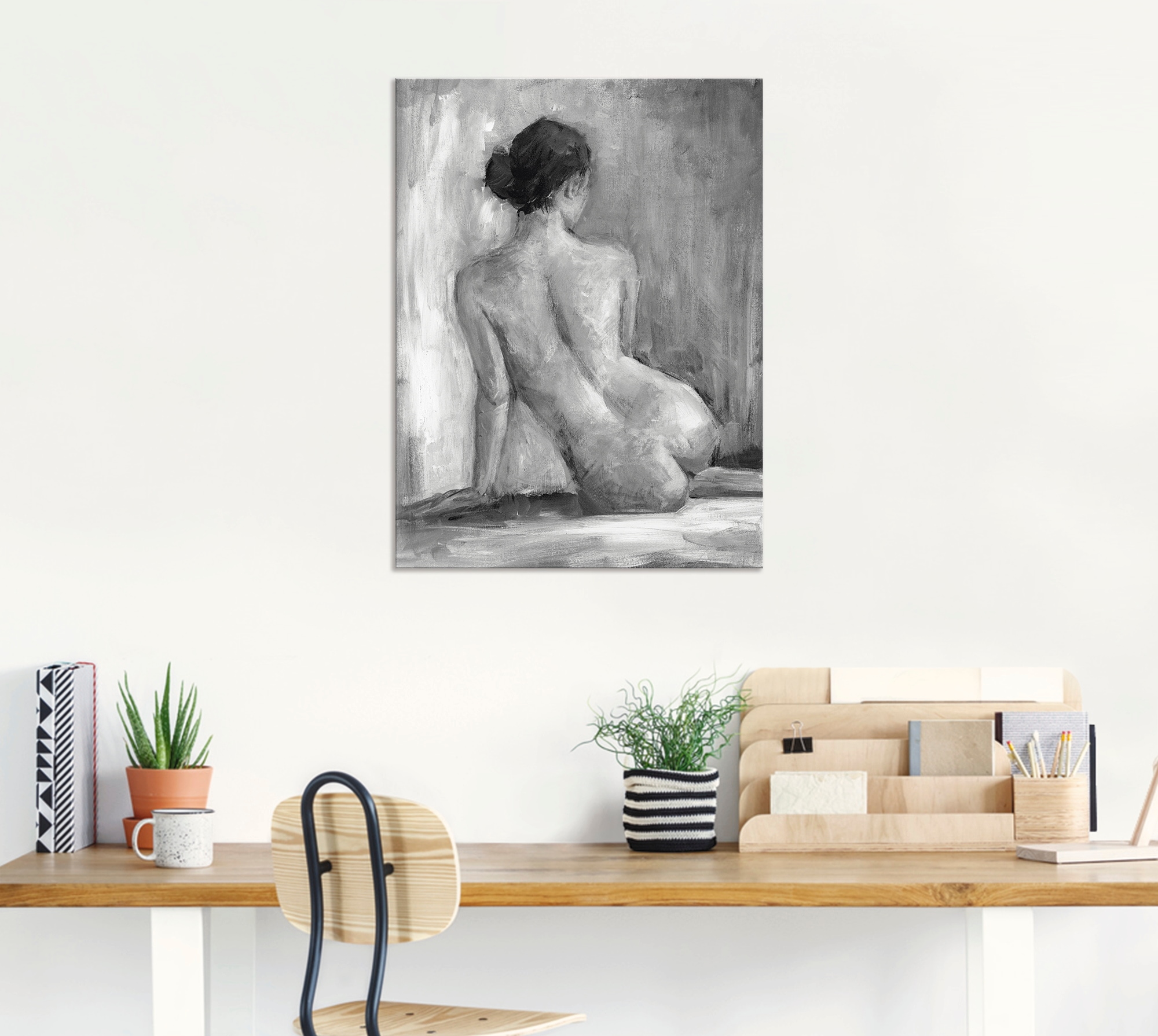 Artland Wandbild »Figur in schwarz & weiss I«, Frau, (1 St.), als Alubild, Outdoorbild, Leinwandbild, Poster, Wandaufkleber