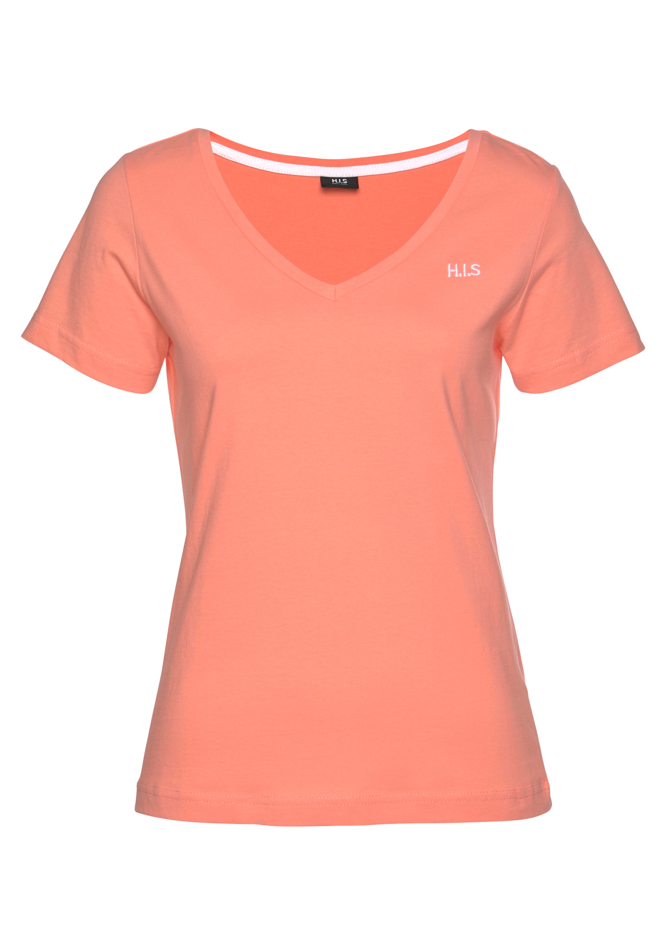 H.I.S T-Shirt »Essential-Basics«, (Spar-Set, 3er-Pack), hüftlange Passform, figurumspielender Schnitt, aus 100% Baumwolle