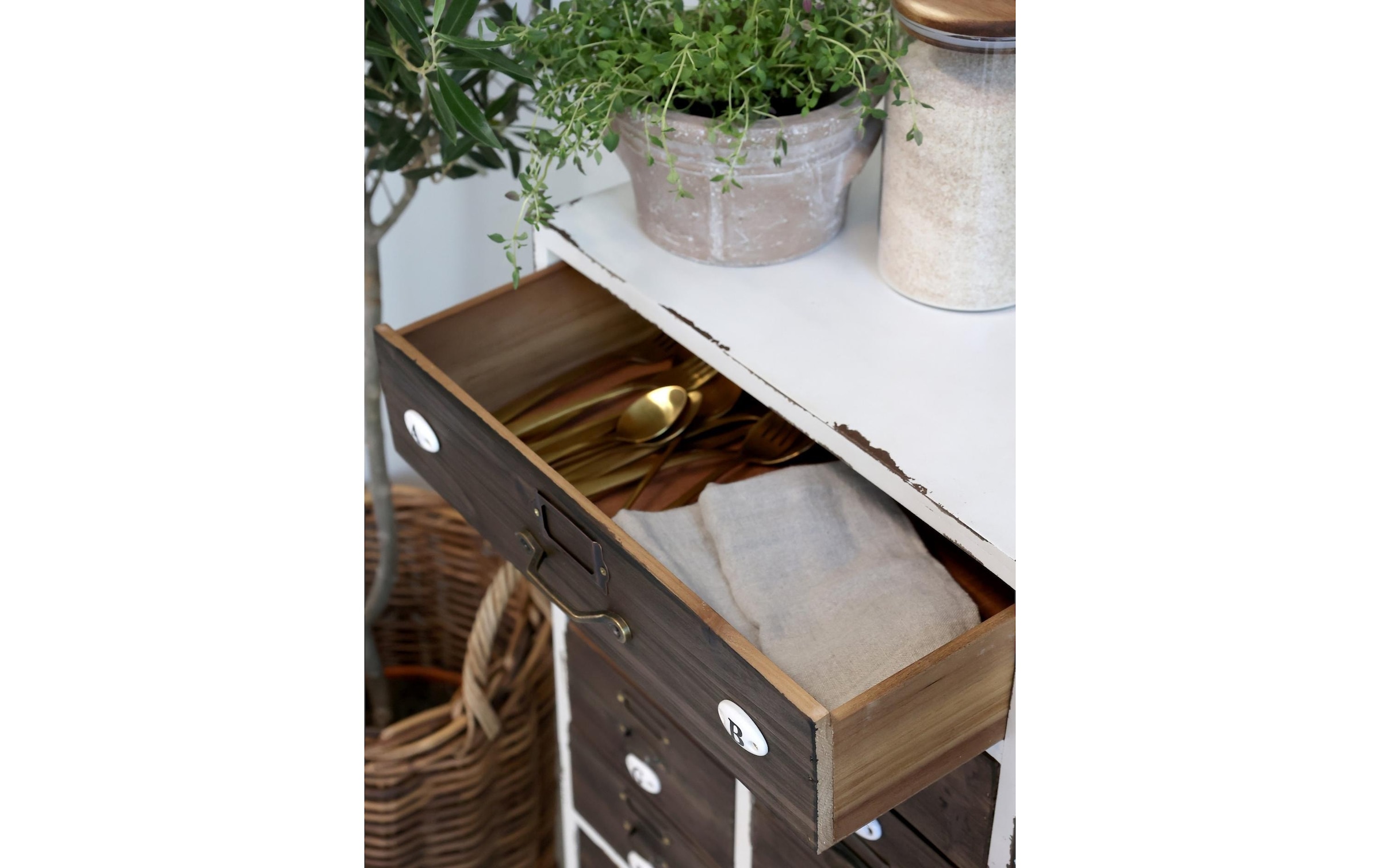 Kommode »Chic Antique 86,5 x 43 x 33 cm, Braun«