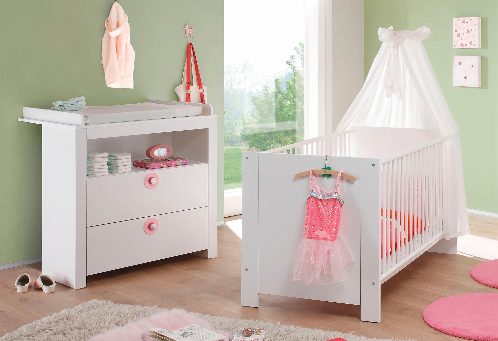 trendteam Babymöbel-Set »Olivia, Deal für begrenzte Zeit!«, (Spar-Set, 2 tlg., Bett, Wickelkommode), Bett + Wickelkommode