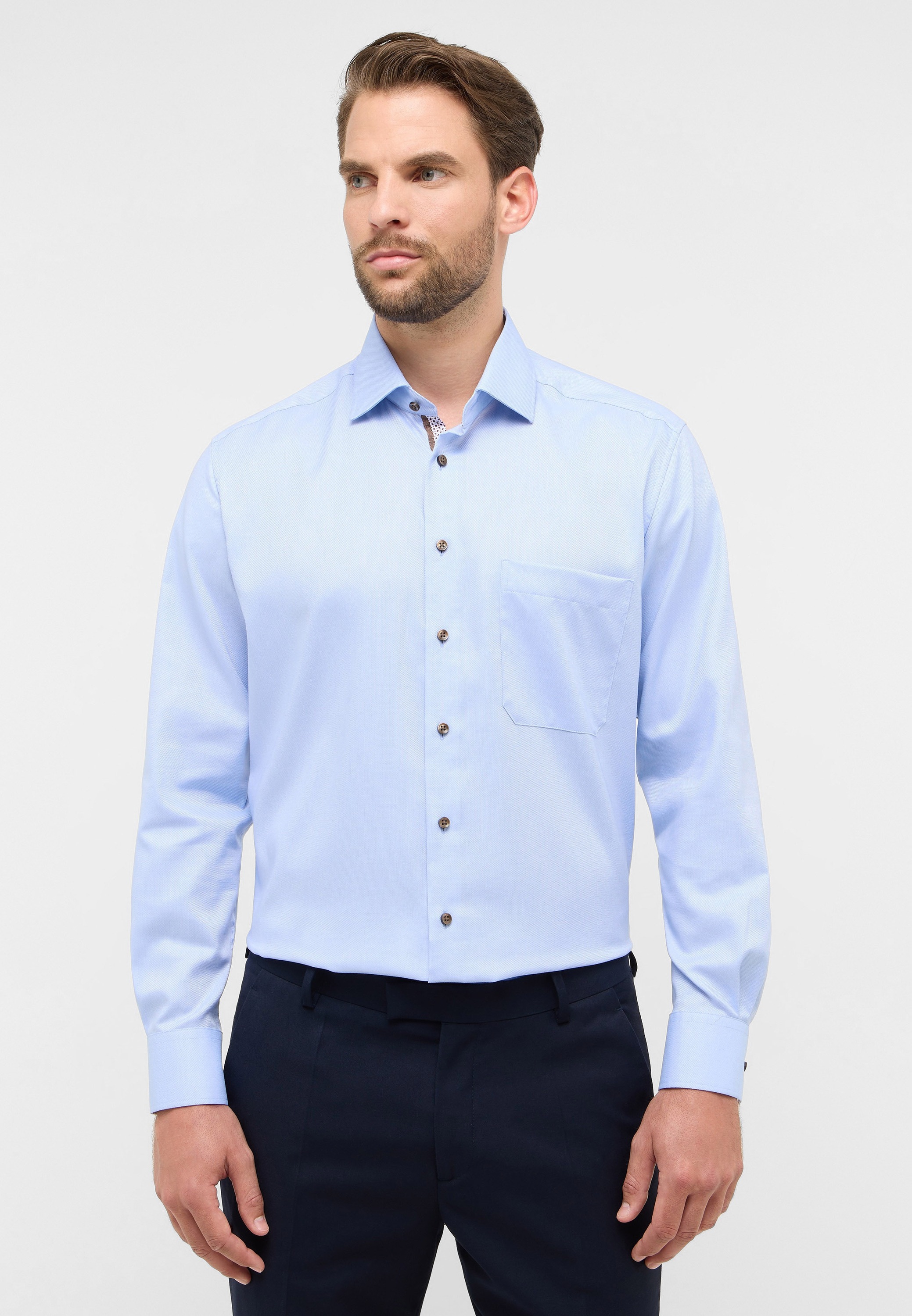 Eterna Langarmhemd »COMFORT FIT« NON IRON (bügelfrei)