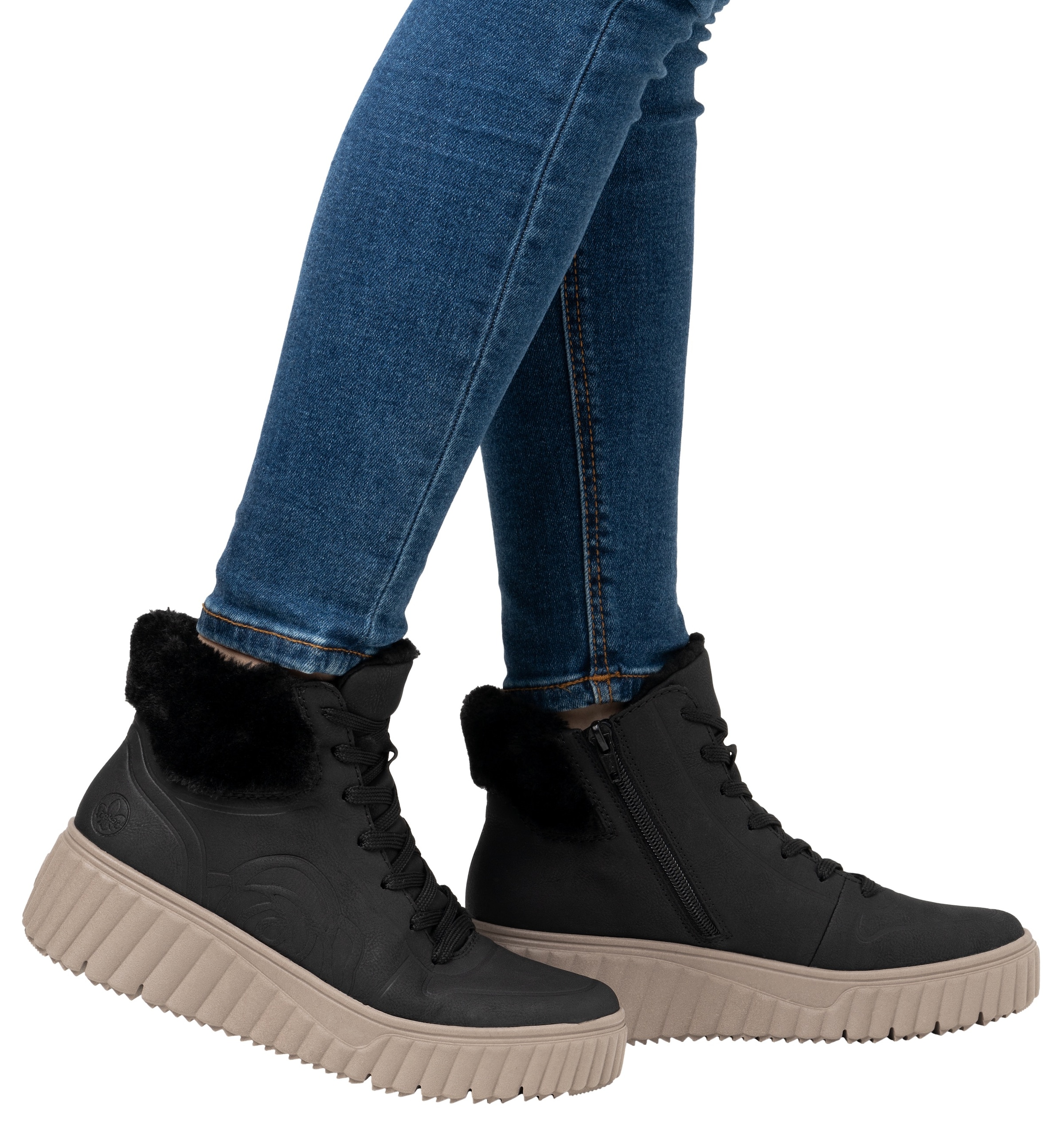 Rieker Winterboots, Keilstiefelette, Schnürboots mit Innenreissverschluss