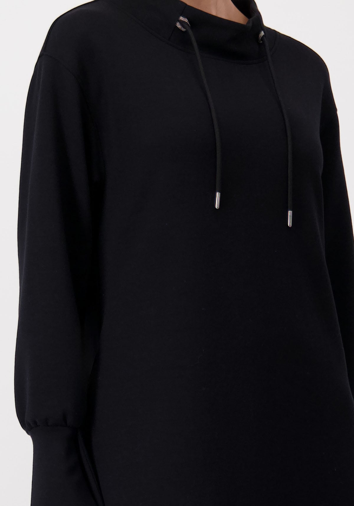 Monari Sweatkleid, mit Stehkragen und Kordelzug