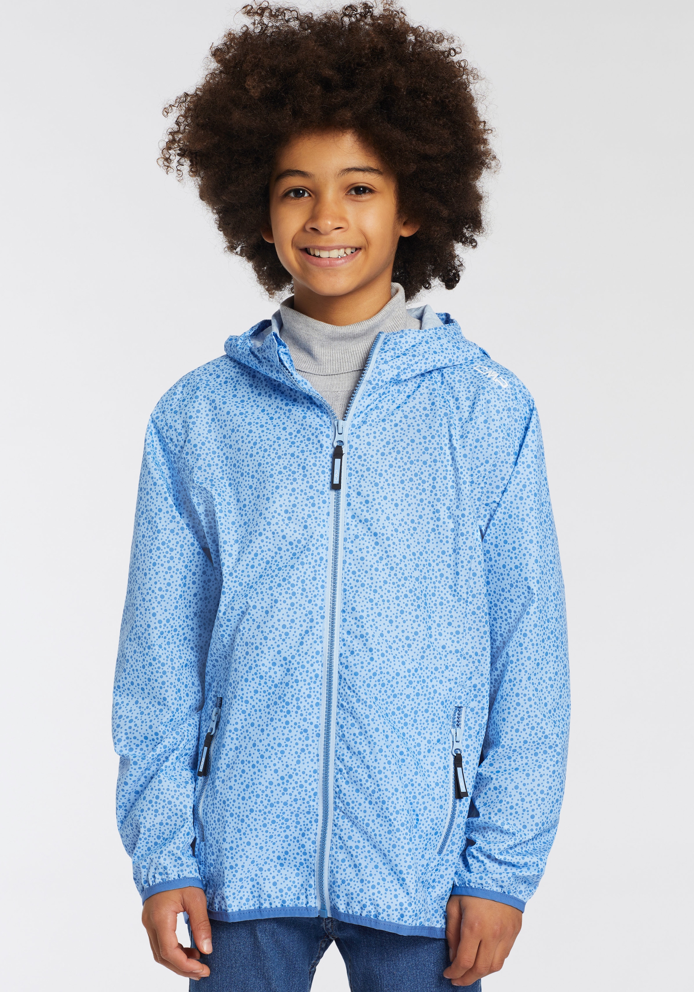 Regenjacke »KID G JACKET RAIN FIX HOOD«, mit Kapuze