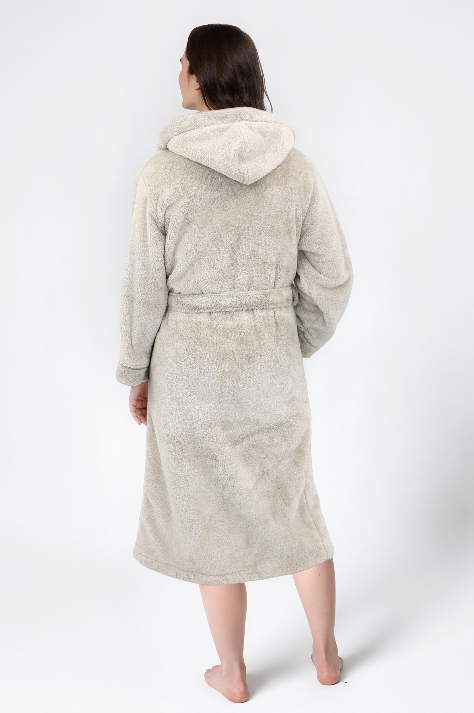 my home Unisex-Bademantel »Lillou, ideal für Sauna & Spa, Hotelbademantel, Morgenmantel«, (1 St.), kuschelig weicher Fleece, plüsch, für Damen und Herren, XS-3XL