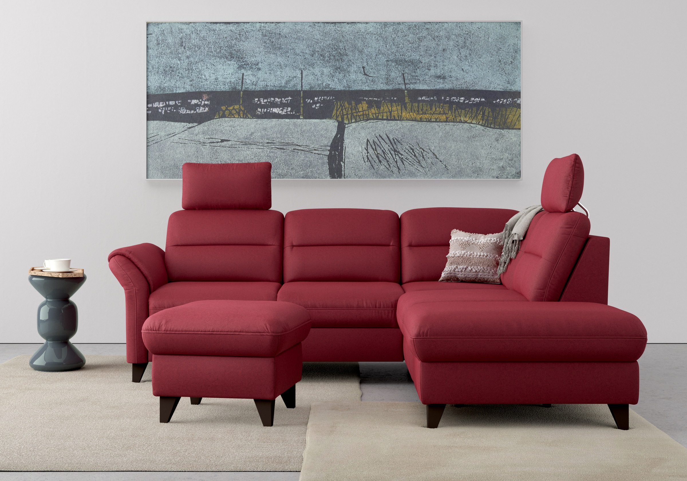 sit&more Stauraumhocker »Mellum«, mit Stauraum und wengefarbenen Holzfüssen