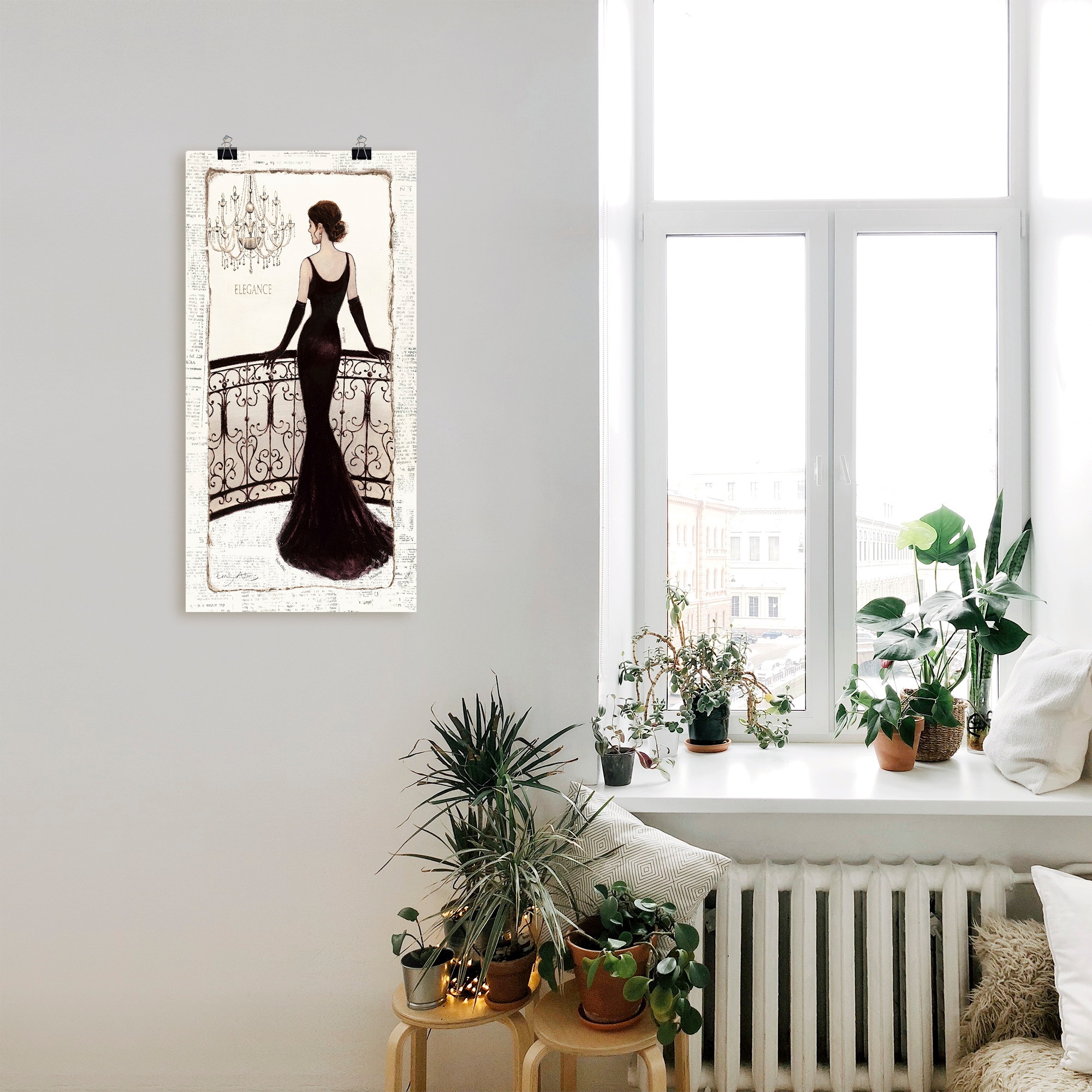 Artland Wandbild »Die schöne in Schwarz«, Frau, (1 St.), als Leinwandbild,  Wandaufkleber oder Poster in versch. Grössen online bestellen |  Jelmoli-Versand