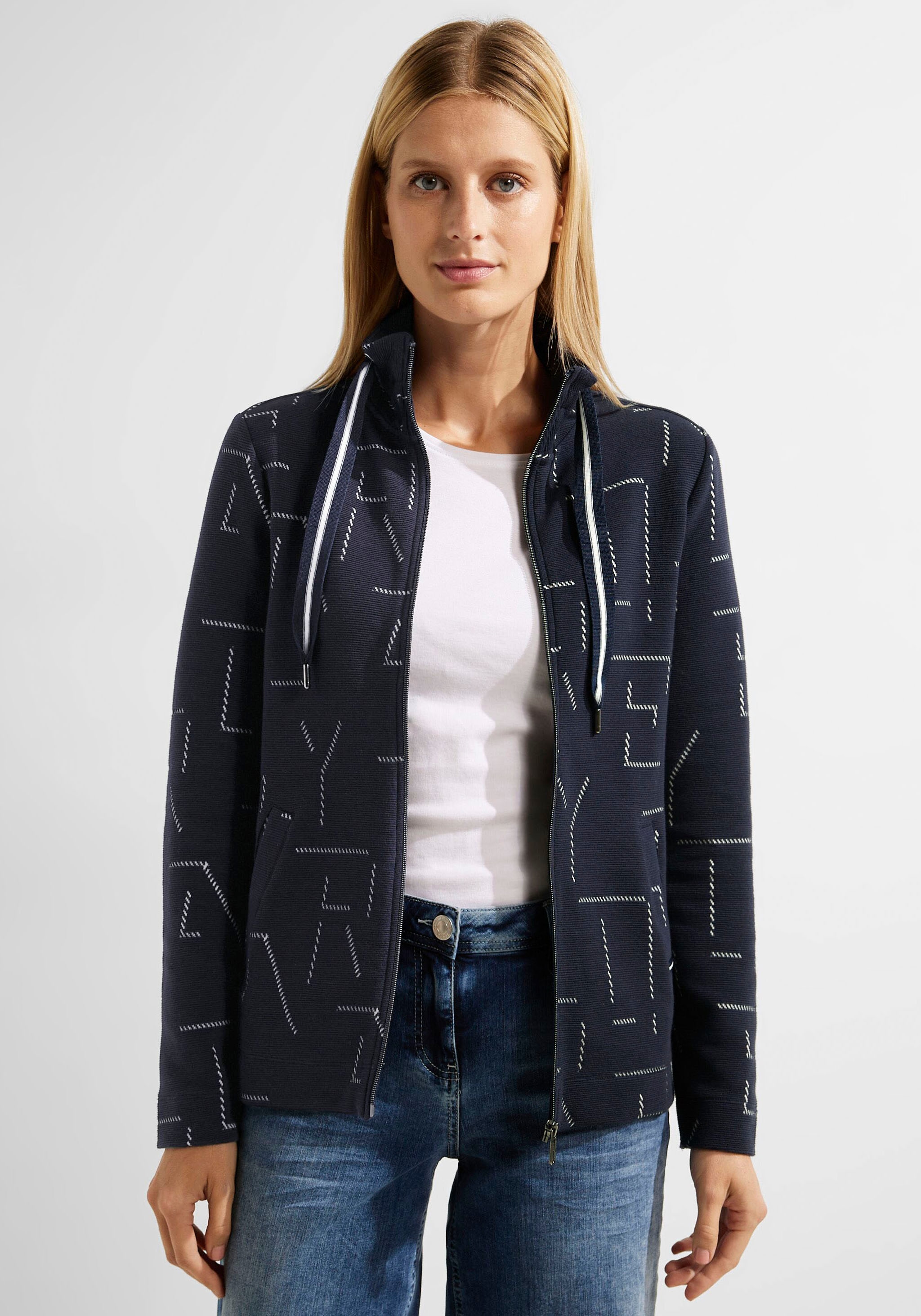 bei mit bestellen Jelmoli-Versand Cecil Schweiz Jacquard-Muster Shirtjacke, online