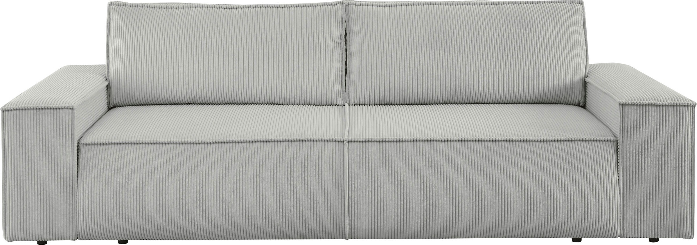 Home affaire 3-Sitzer »SHERWOOD Schlafsofa (257cm) Cord, Samtvelours, Vintage-Lederoptik«, Schlaffunktion mit Bettkasten (ca. 136/200cm)