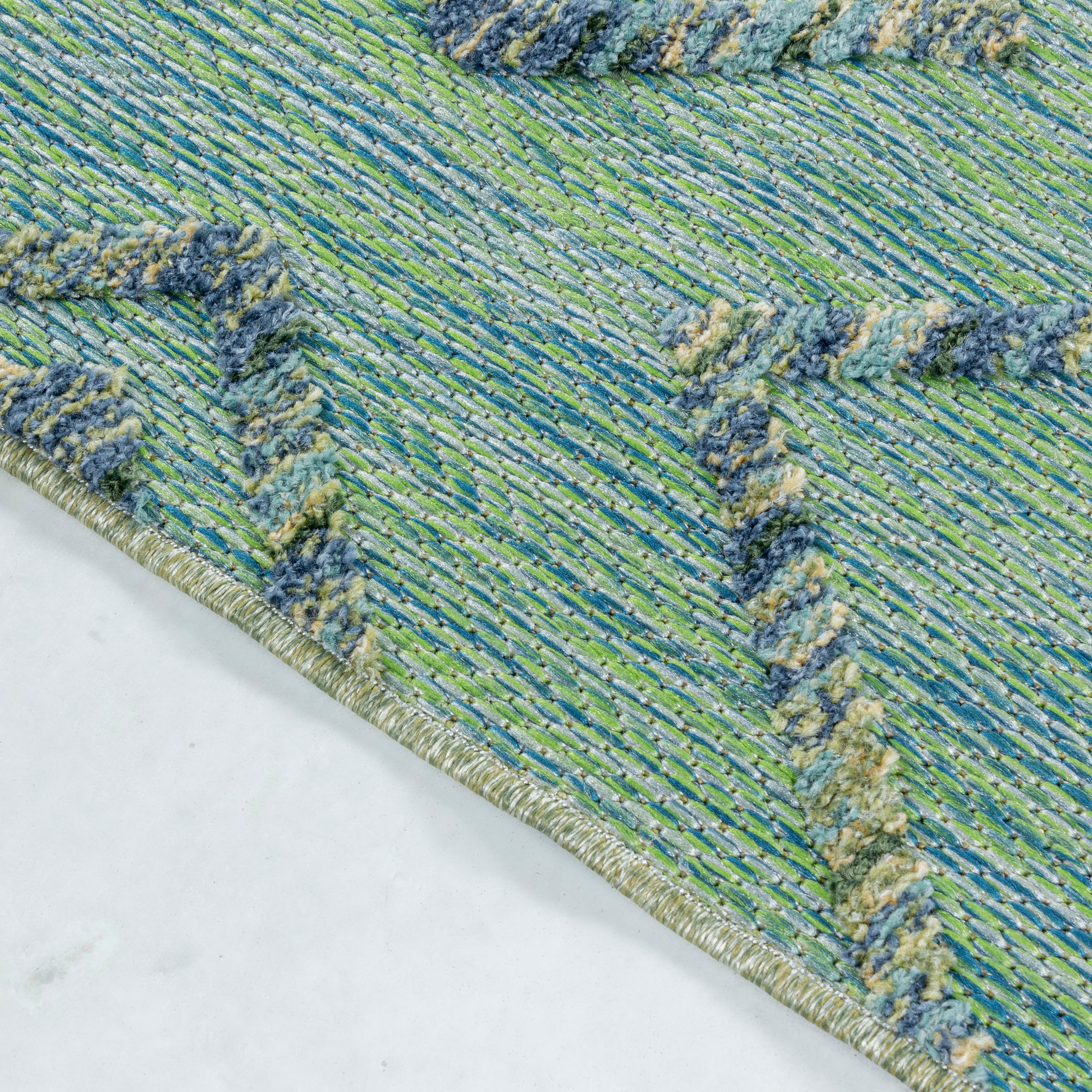 Ayyildiz Teppiche Teppich »BAHAMA 5152«, rechteckig, 8 mm Höhe, Läufer, Flachflor mit Hoch-Tief-Struktur, In-und Outdoor geeignet