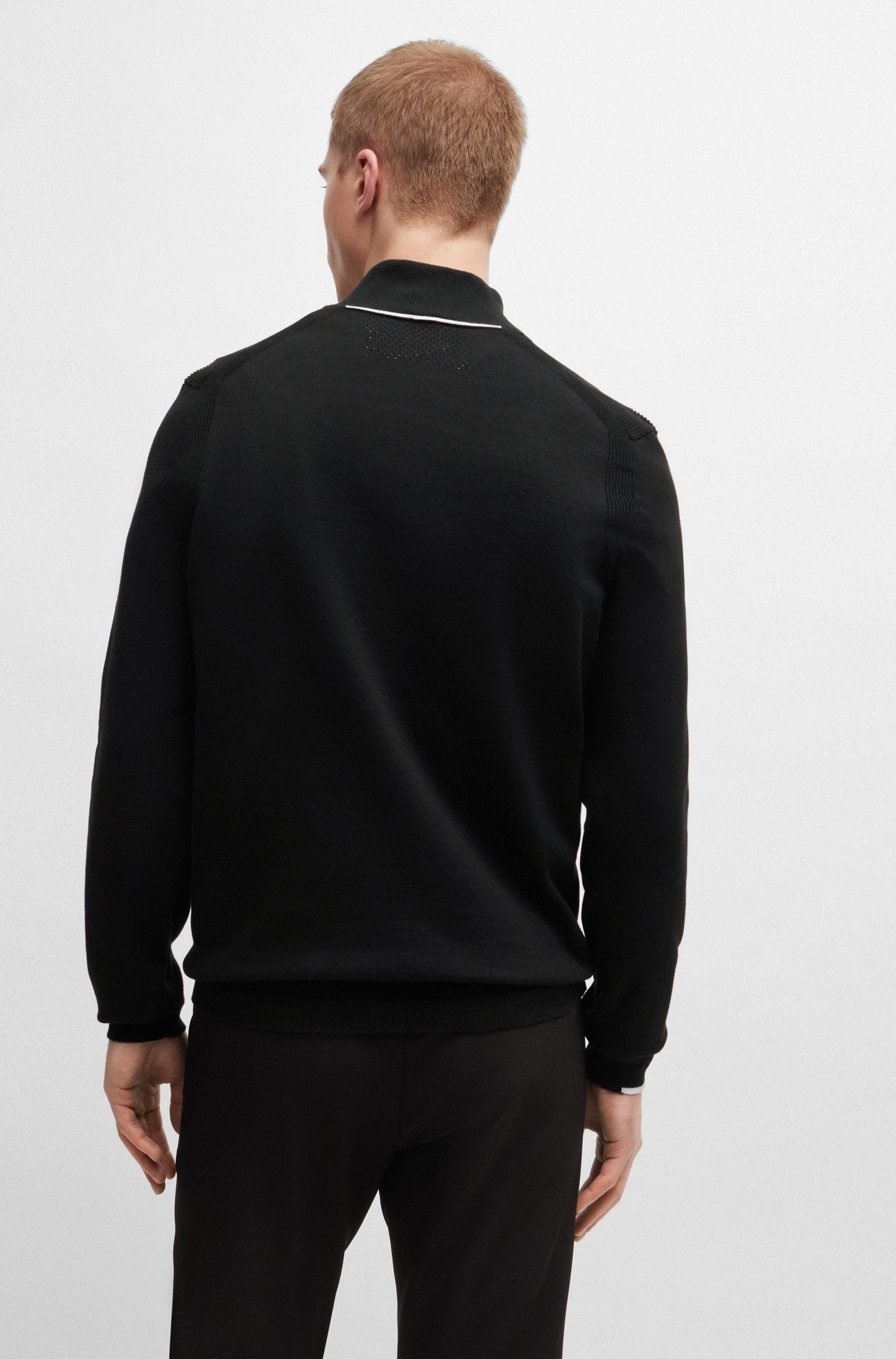 BOSS GREEN Strickpullover »Ever-X QZ«, mit Reissverschluss