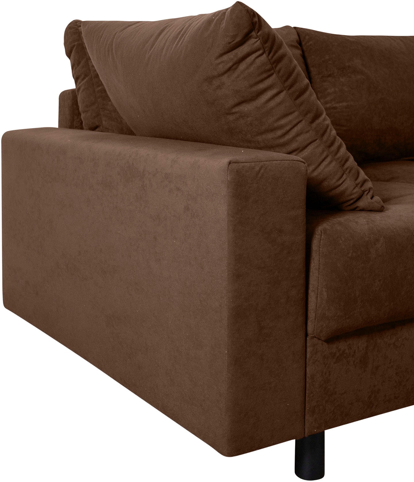 Home affaire Ecksofa »Toni L-Form, B: 215 cm«, mit Hocker & 2 Zierkissen, Federkern