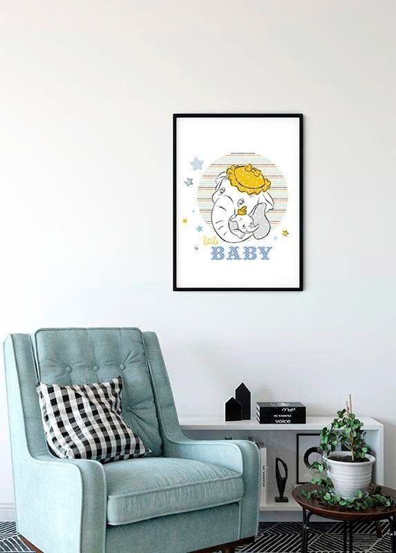 Komar Bild »Dumbo Little Baby«, Disney, (1 St.), Wandbild zur Dekoration im Kinderzimmer - ohne Rahmen