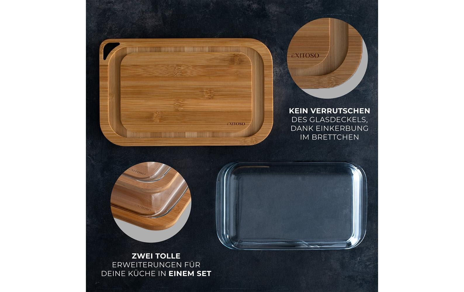 nicht definiert Vorratsdose »Exitoso Vorratsbehälter Vorratsdose - 2er Set 2.5 l, Weiss«, (Set, 2 tlg.)