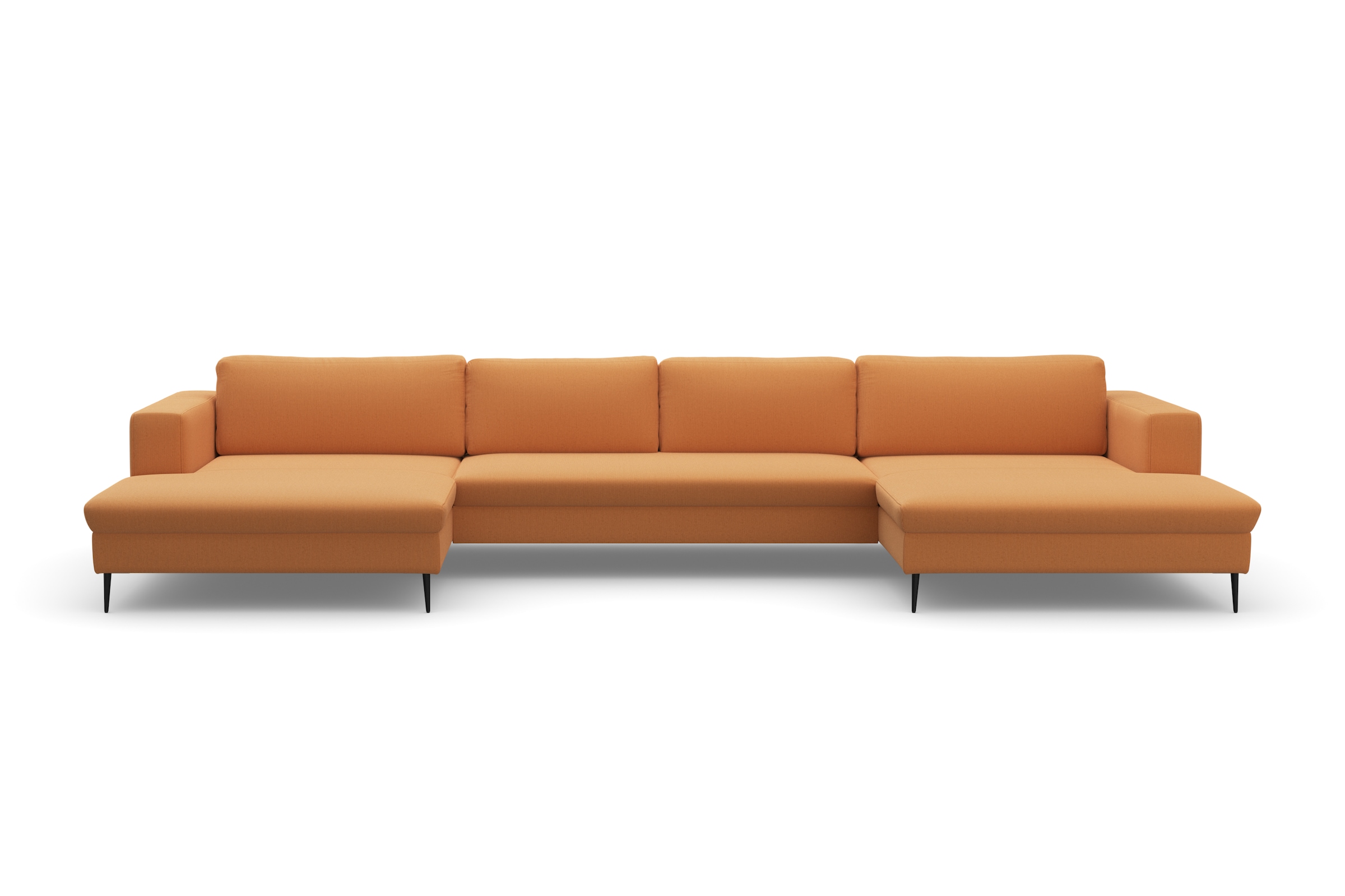 DOMO collection Wohnlandschaft »Modica U-Form«, XXL, in moderner Optik mit, 2 grosszügigen Recamieren, auch in Cord