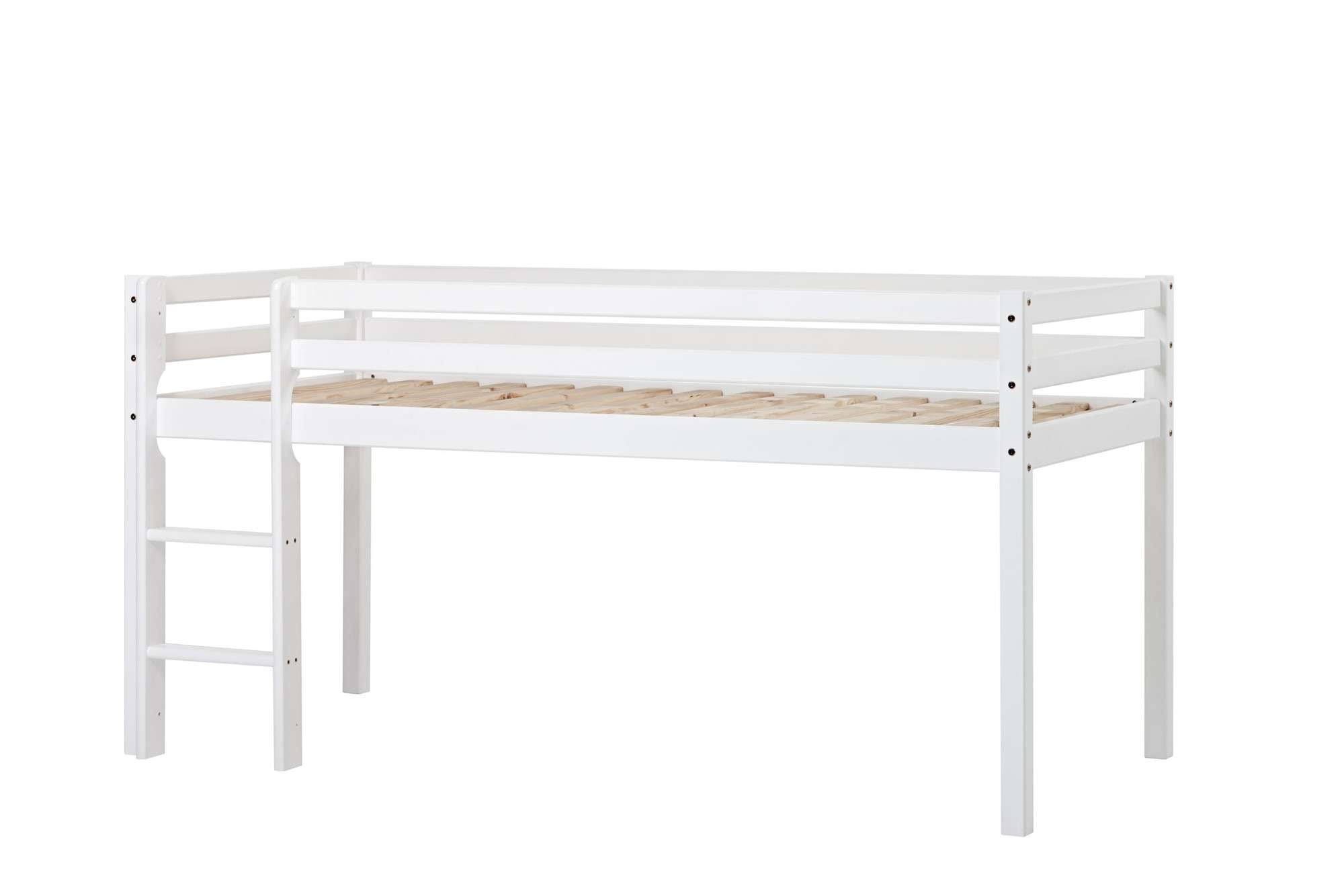 Hoppekids Hochbett »ECO Dream, Kinderbett, Spielbett, Halbhohes Bett aus Massivholz«, inkl. Vorhang-Set Creator, Bettgrösse & Matratze wählbar