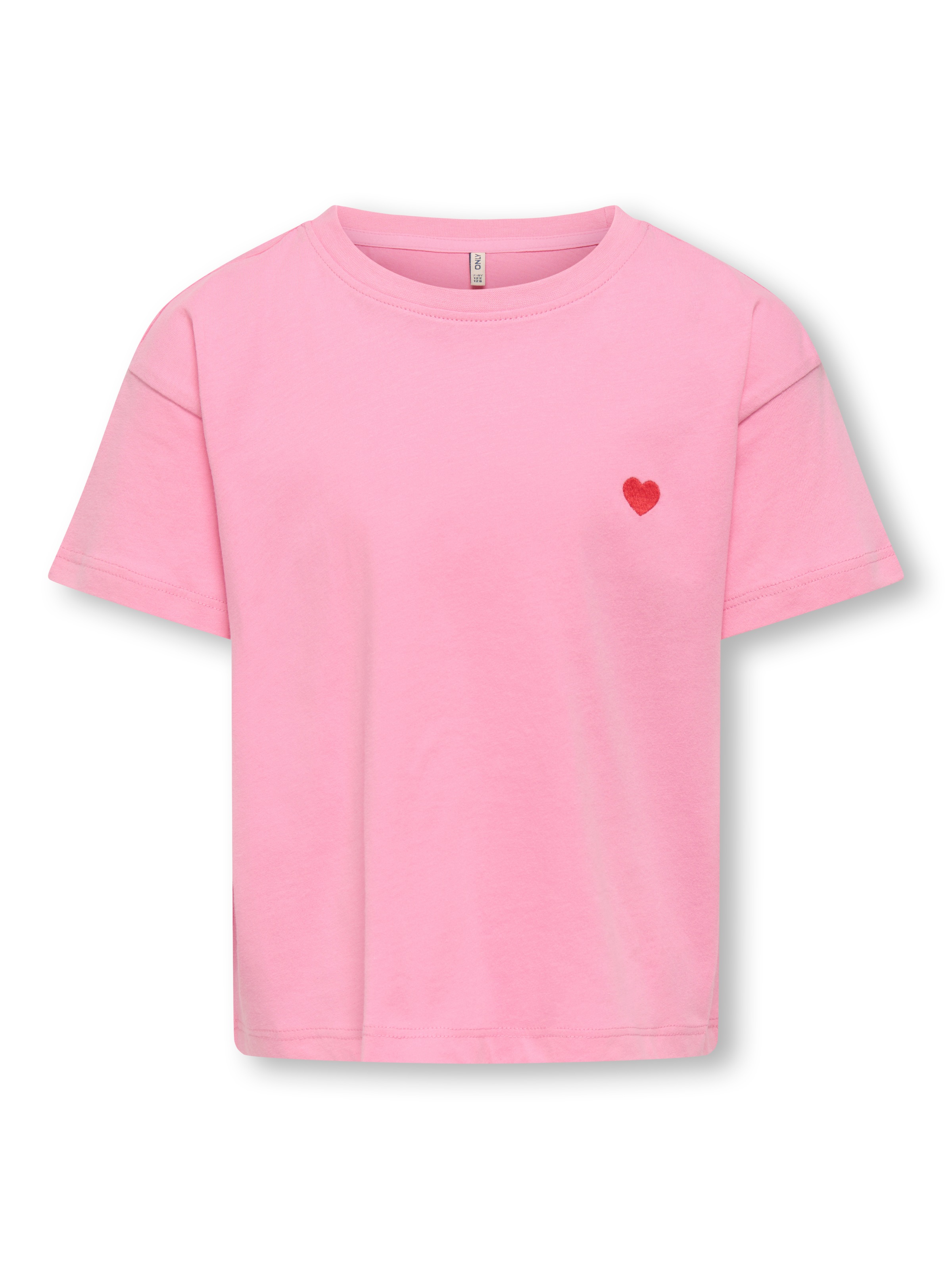 KIDS ONLY Kurzarmshirt »KOGMAIKEN LIFE CROPHEART SS TOP JRS NOOS« mit kleinem Herzchenmotiv auf der Brust