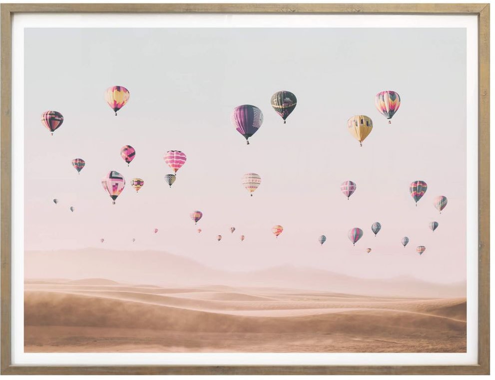 Wall-Art Poster »Ballon Heissluftballons | Bild, Wandposter Jelmoli-Versand Heissluftballon, Poster, (1 shoppen Wandbild, online St.), Wüste«