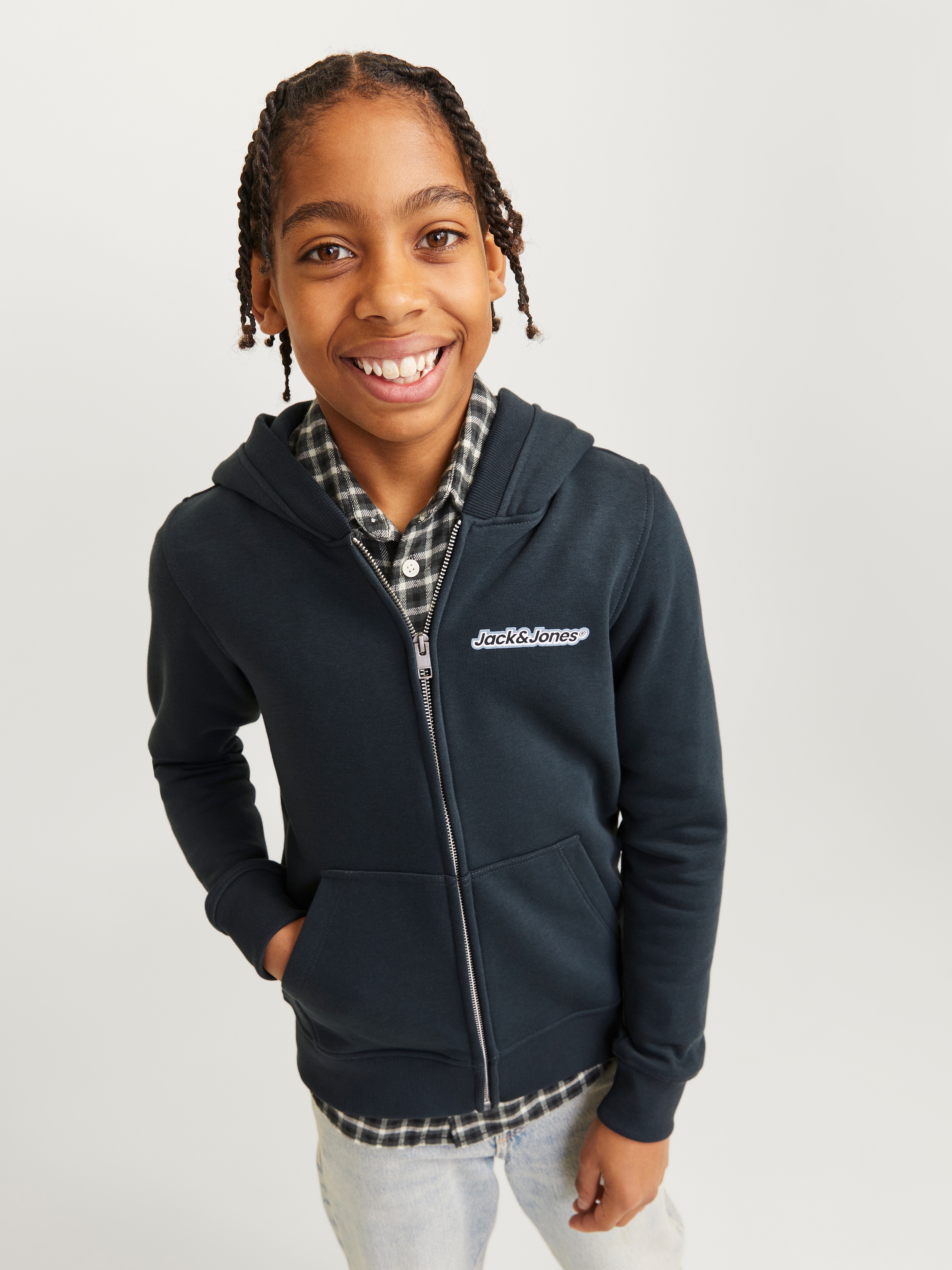 Jack & Jones Junior Kapuzensweatjacke »JORVESTERBRO NEWTON SWEATZIP HOOD BF JNR«