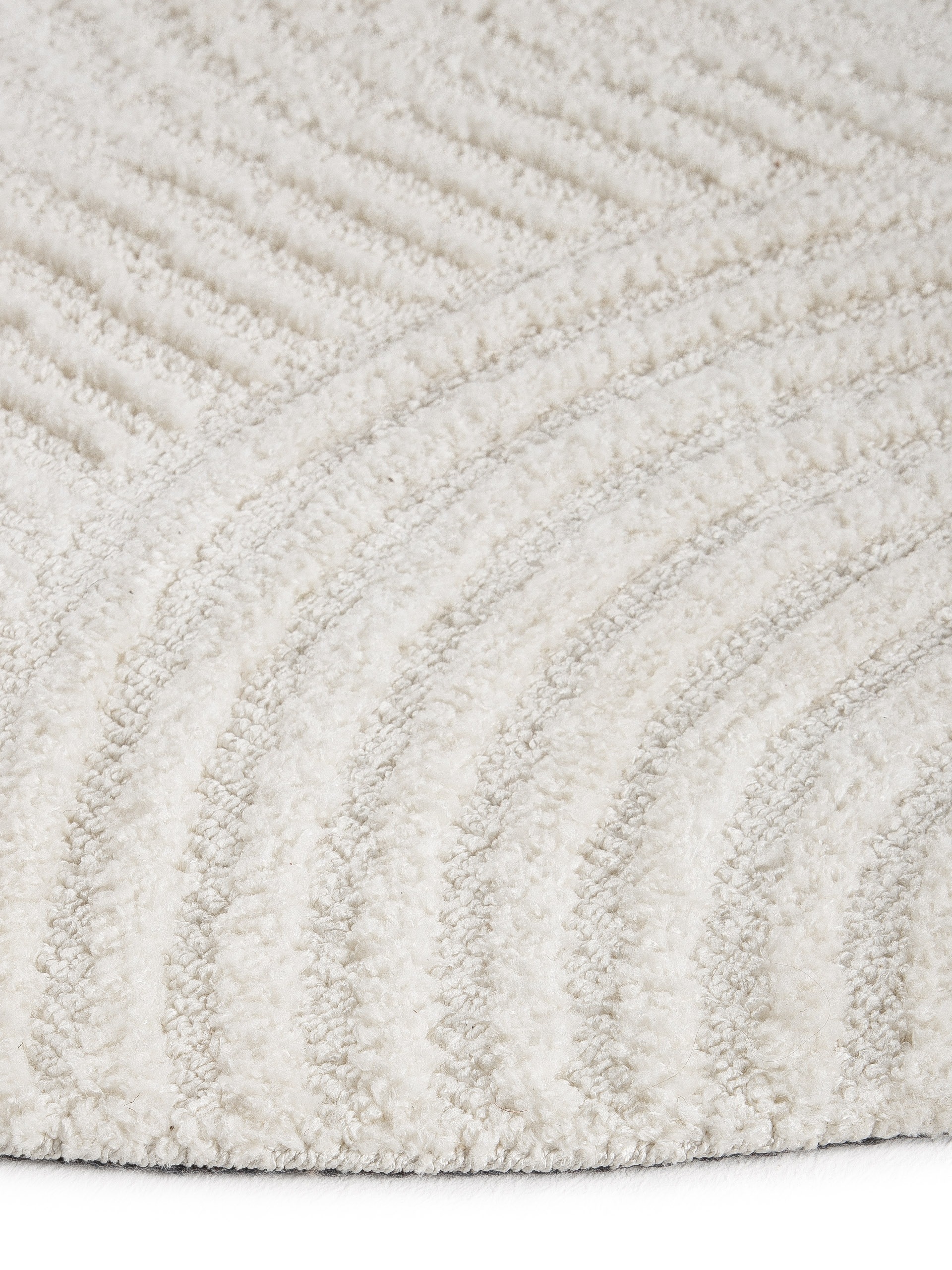 carpetfine Teppich »Holly Zen 1«, rund, 12 mm Höhe, Hoch-Tief-Effekt, geometrisch, Zeitloses Design, dekoratives Highlight