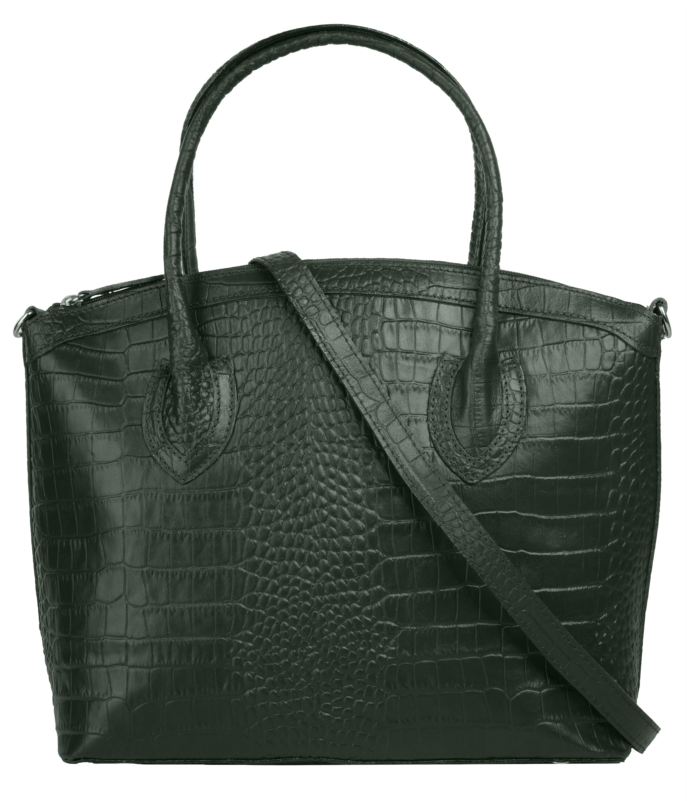 Cluty Henkeltasche, echt Leder, Made in Italy