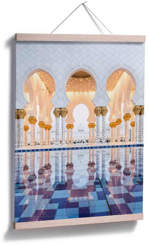 Poster Wandposter Bild, Wandbild, »Sheikh St.), Wall-Art Poster, Zayed online Dhabi«, | Jelmoli-Versand Gebäude, kaufen Moschee Abu (1