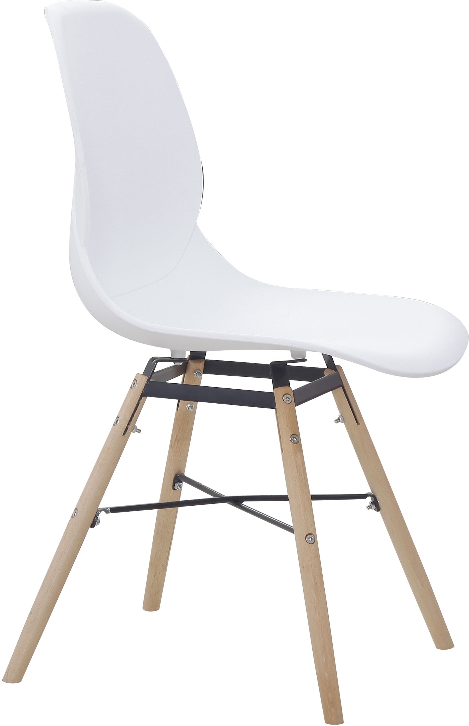 Kayoom 4-Fussstuhl »Stuhl Amy 110 2er-Set, praktisches Set, bequemer Kunststoffstuhl«, (Set), 2 St., pflegeleicht, abwaschbar, in einem Stück spritzgegossene Sitzfläche