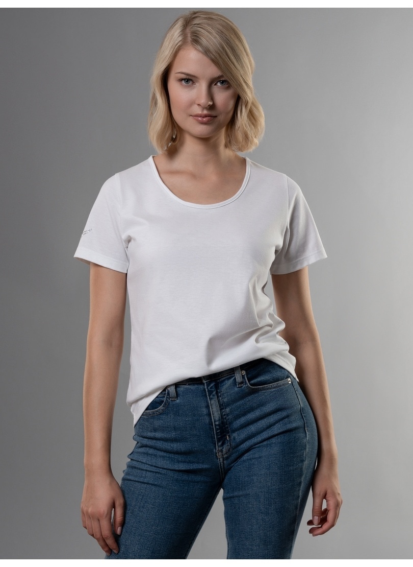 T-Shirt bei DELUXE Schweiz Trigema T-Shirt Kristallsteinen« online bestellen Baumwolle »TRIGEMA Jelmoli-Versand mit