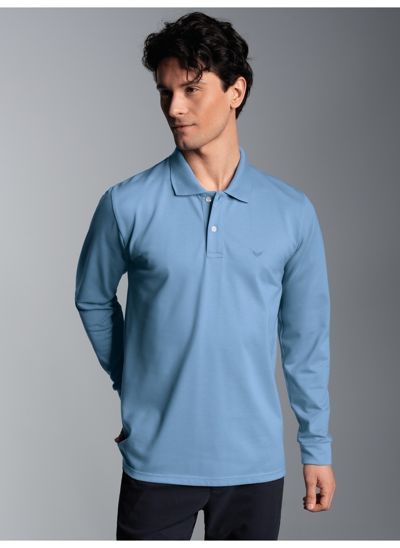 Trigema Poloshirt »TRIGEMA Langarm Poloshirt mit Armbündchen« 1 Stk.