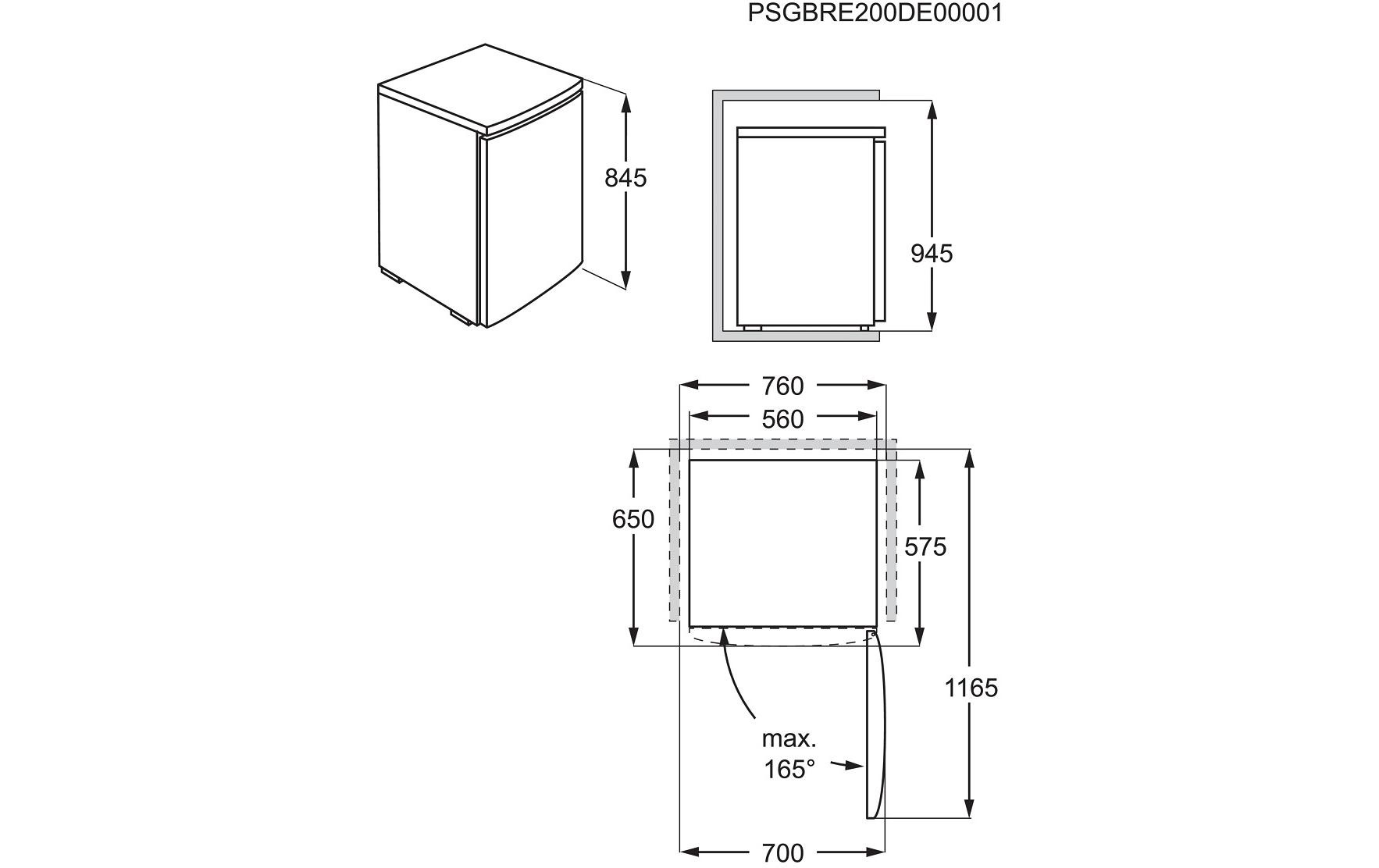 Zanussi Gefrierschrank »ZYAN8EW0«, 84,5 cm hoch, 56,0 cm breit