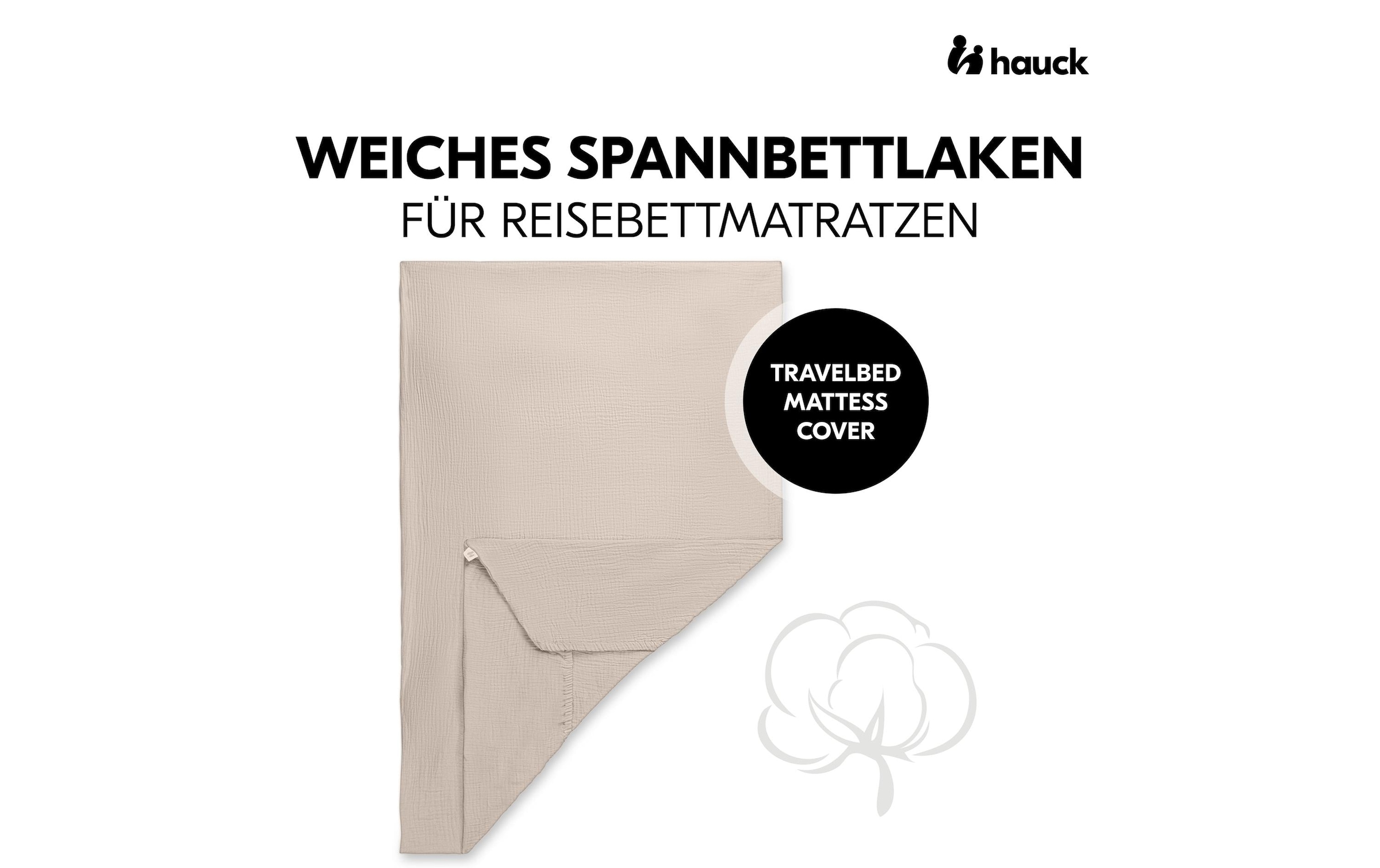 Hauck Spannbettlaken »Beige 60 x 120 cm«