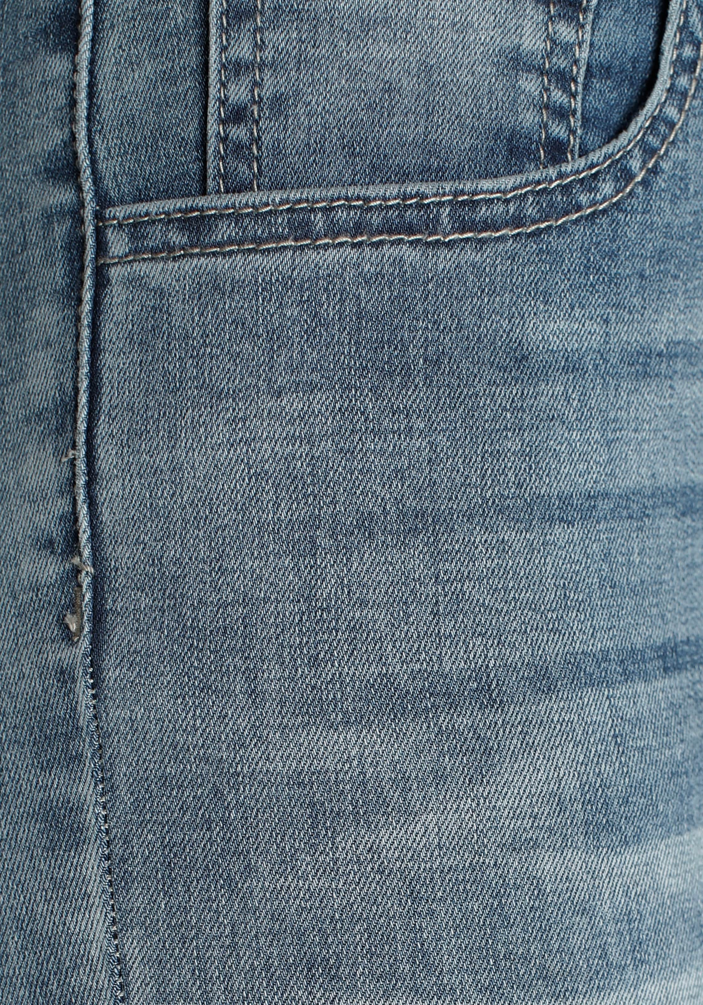 Mid bei kaufen Jelmoli-Versand figurbetont Schweiz stretch Skinny-fit-Jeans Denim kombinieren«, online Waist high Leibhöhe »Ultra-Stretch, Arizona sehr bequem, zu performance normale gut
