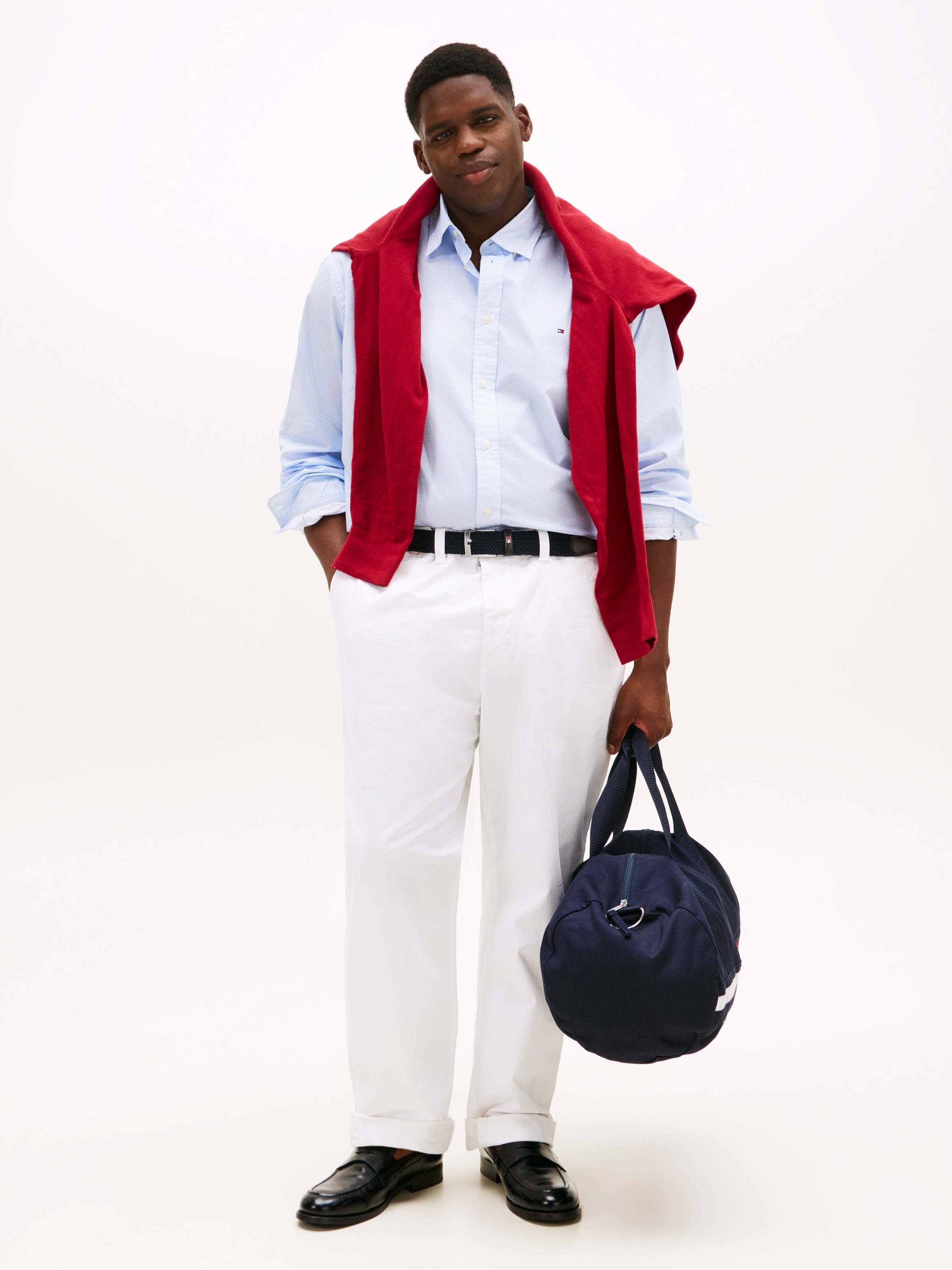 Tommy Hilfiger Big & Tall Langarmhemd »BT-FLEX POPLIN MICRO«, Grosse Grössen, Button-down-Kragen, Businesshemd, Regular Fit