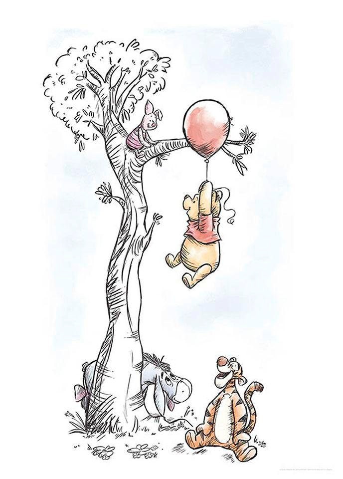 ✵ Komar Poster »Winnie Pooh Hang on«, Disney, (1 St.), Kinderzimmer,  Schlafzimmer, Wohnzimmer günstig kaufen | Jelmoli-Versand