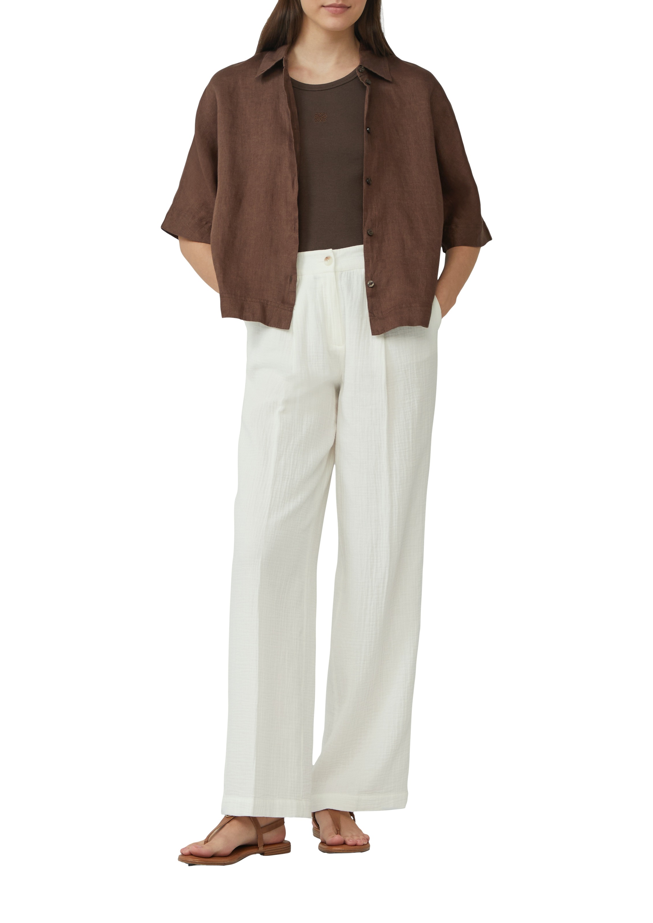 s.Oliver Hemdbluse, mit Knopfleiste und Hemdblusenkragen
