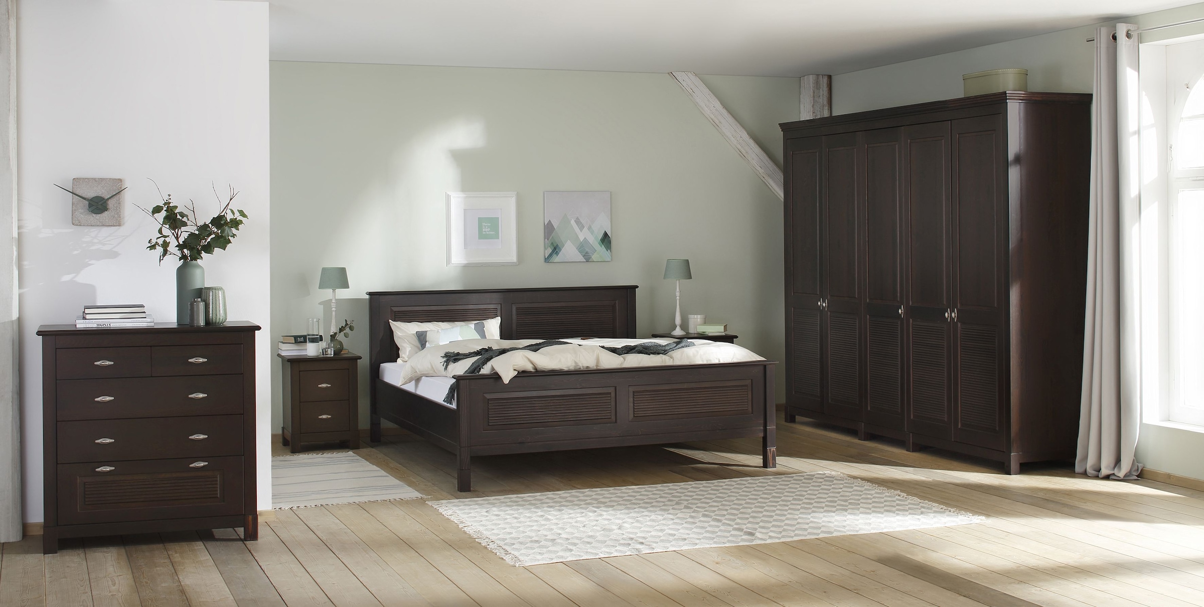 Home affaire Schubkastenkommode »Rauna«, aus massiver Kiefer mit 5 Schubladen, Breite 96 cm