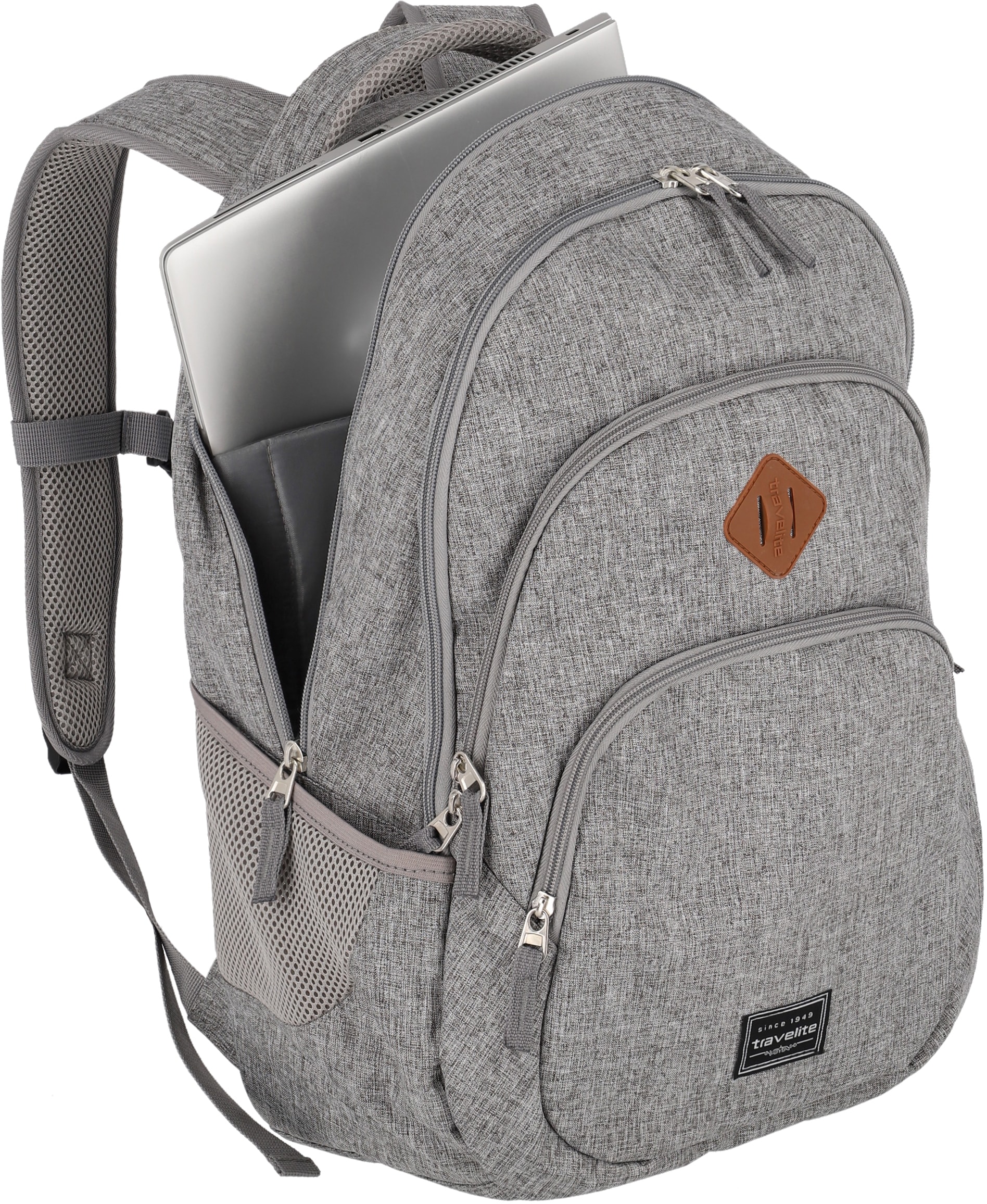 travelite Laptoprucksack »BASICS Melange«, Freizeitrucksack Arbeitsrucksack Schulrucksack Reiserucksack