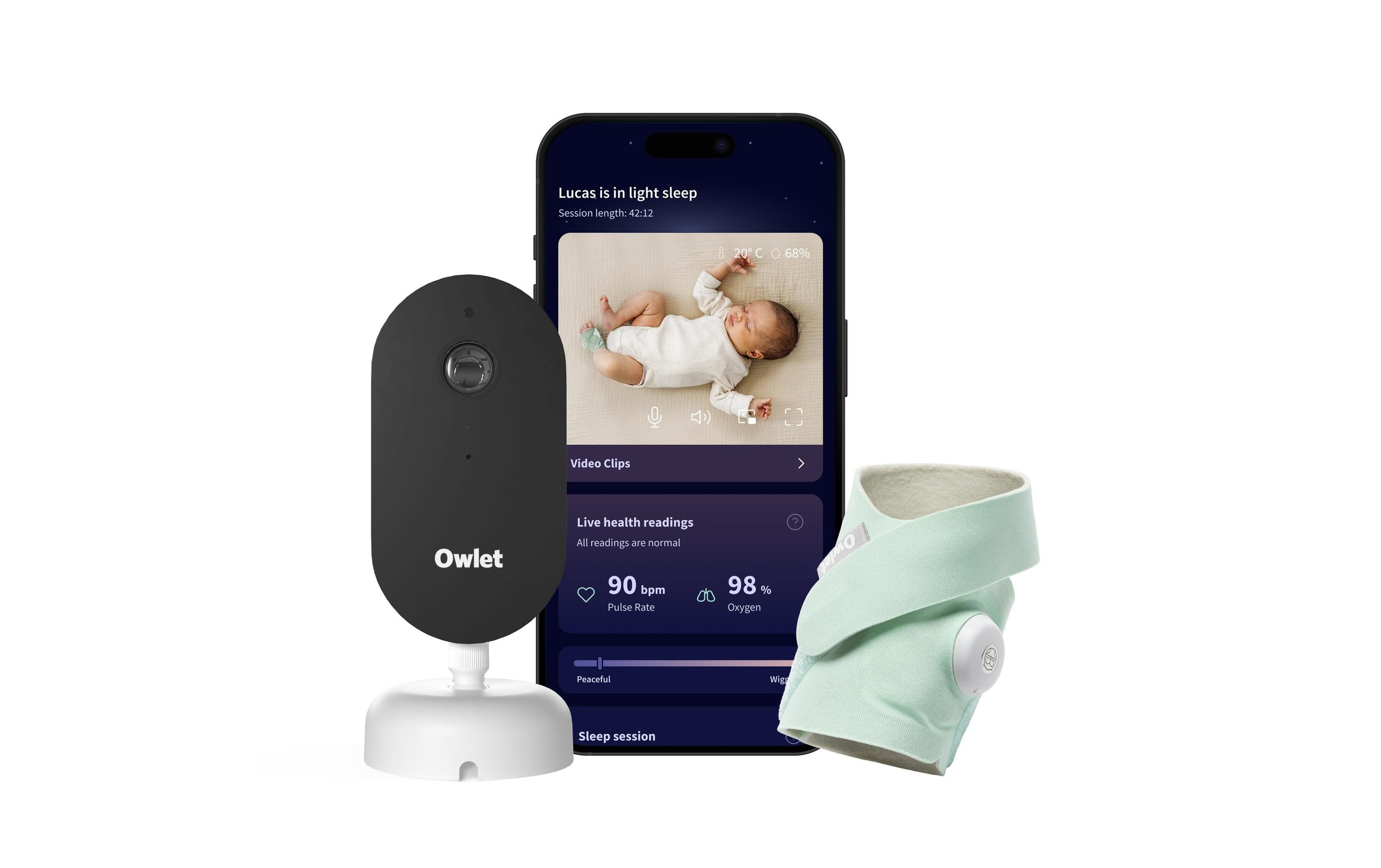 Video-Babyphone »Owlet Dream Duo 3 Mint«