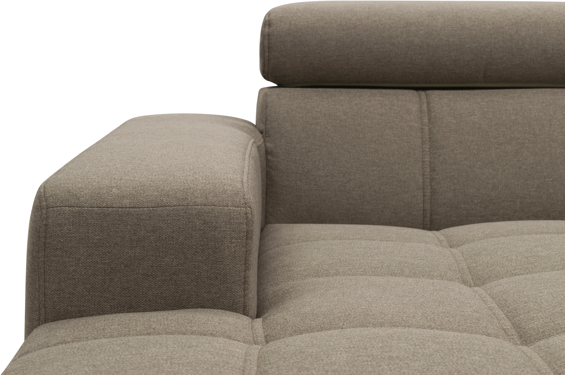 DOMO collection Ecksofa »Trento L-Form«, wahlweise mit Kopfteilverstellung, Recamiere links/rechts bestellbar