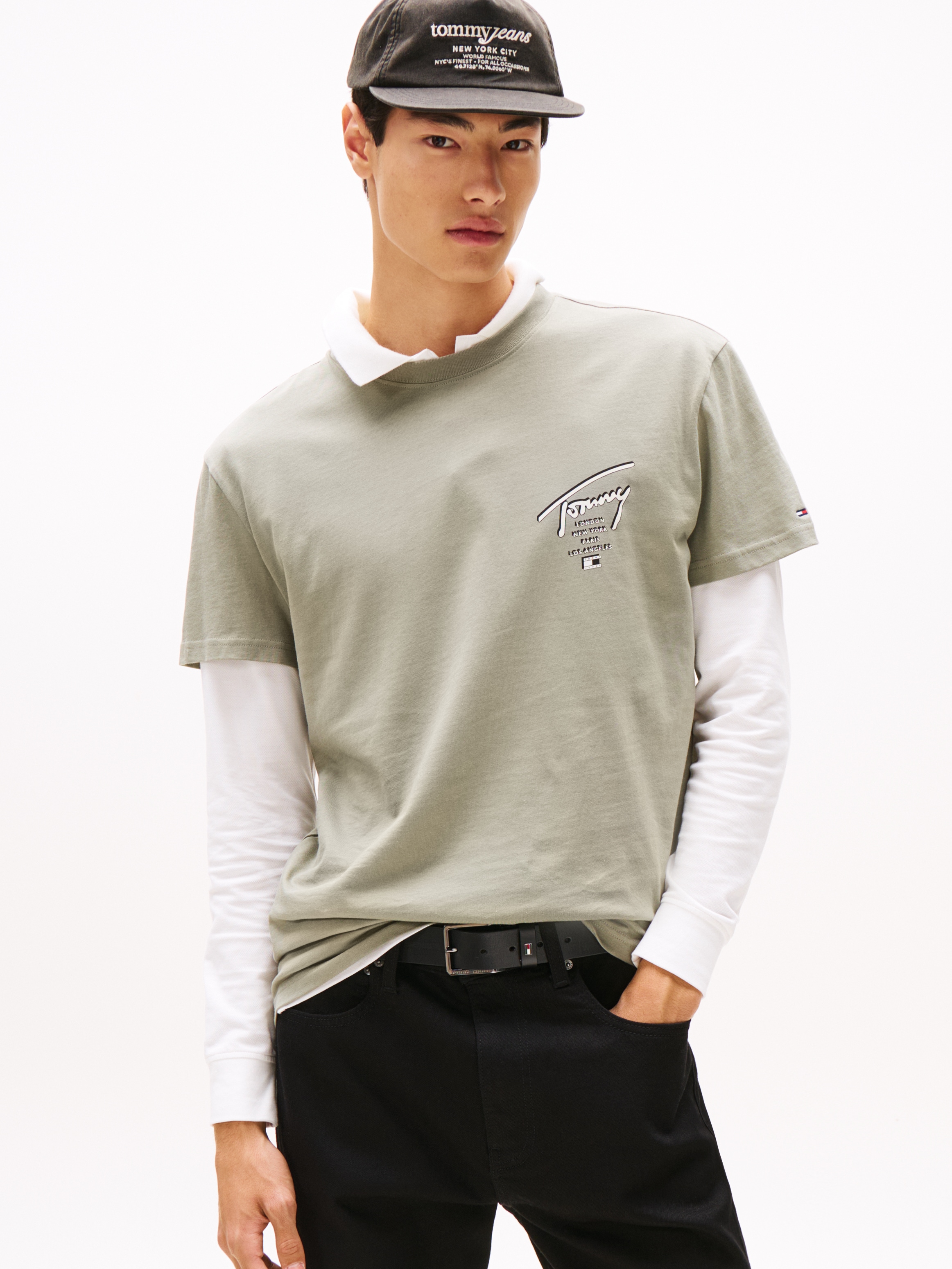 Tommy Jeans T-Shirt »TJM SIGN CITY TEE EXT«, Rundhals, regular fit, grosser Rückenprint