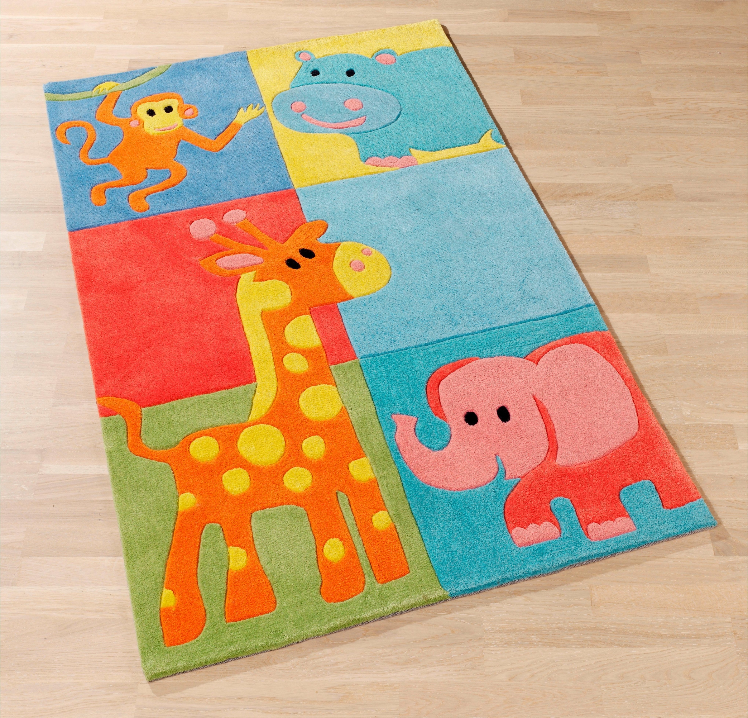 Böing Carpet Kinderteppich »Kids 1365«, rechteckig, 10 mm Höhe, Konturenschnitt, Kinderzimmer