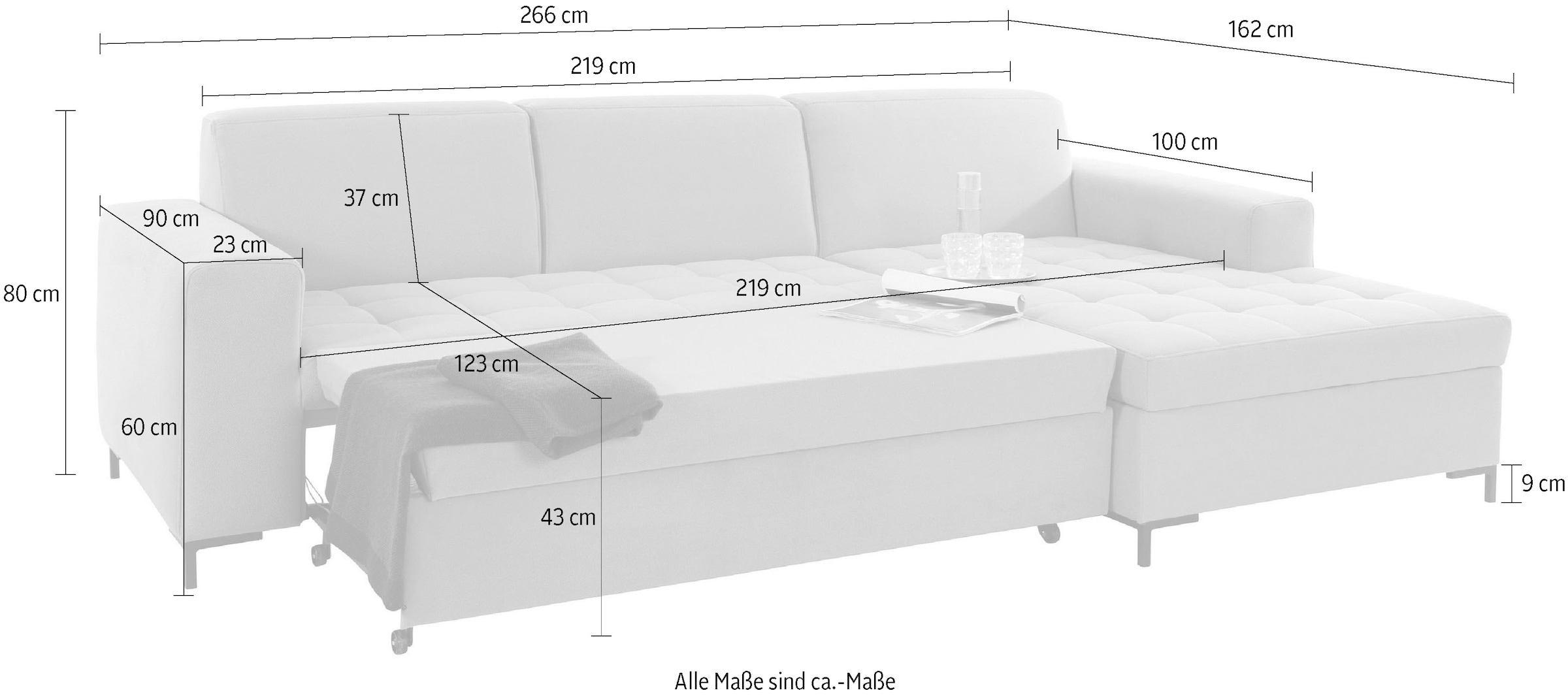 GOODproduct Ecksofa »Grazzo L-Form«, hochwertige Stoffe aus recyceltem Material, Steppung im Sitzbereich