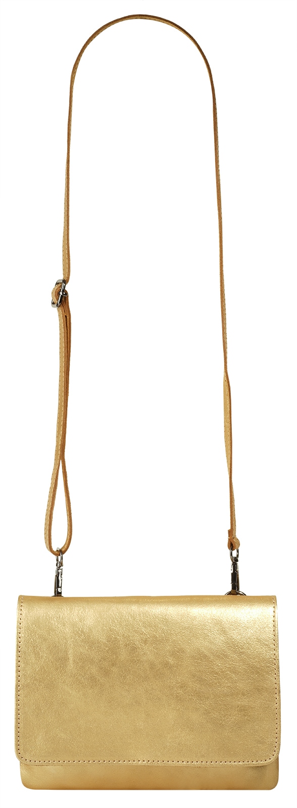 Cluty Umhängetasche, echt Leder, Made in Italy