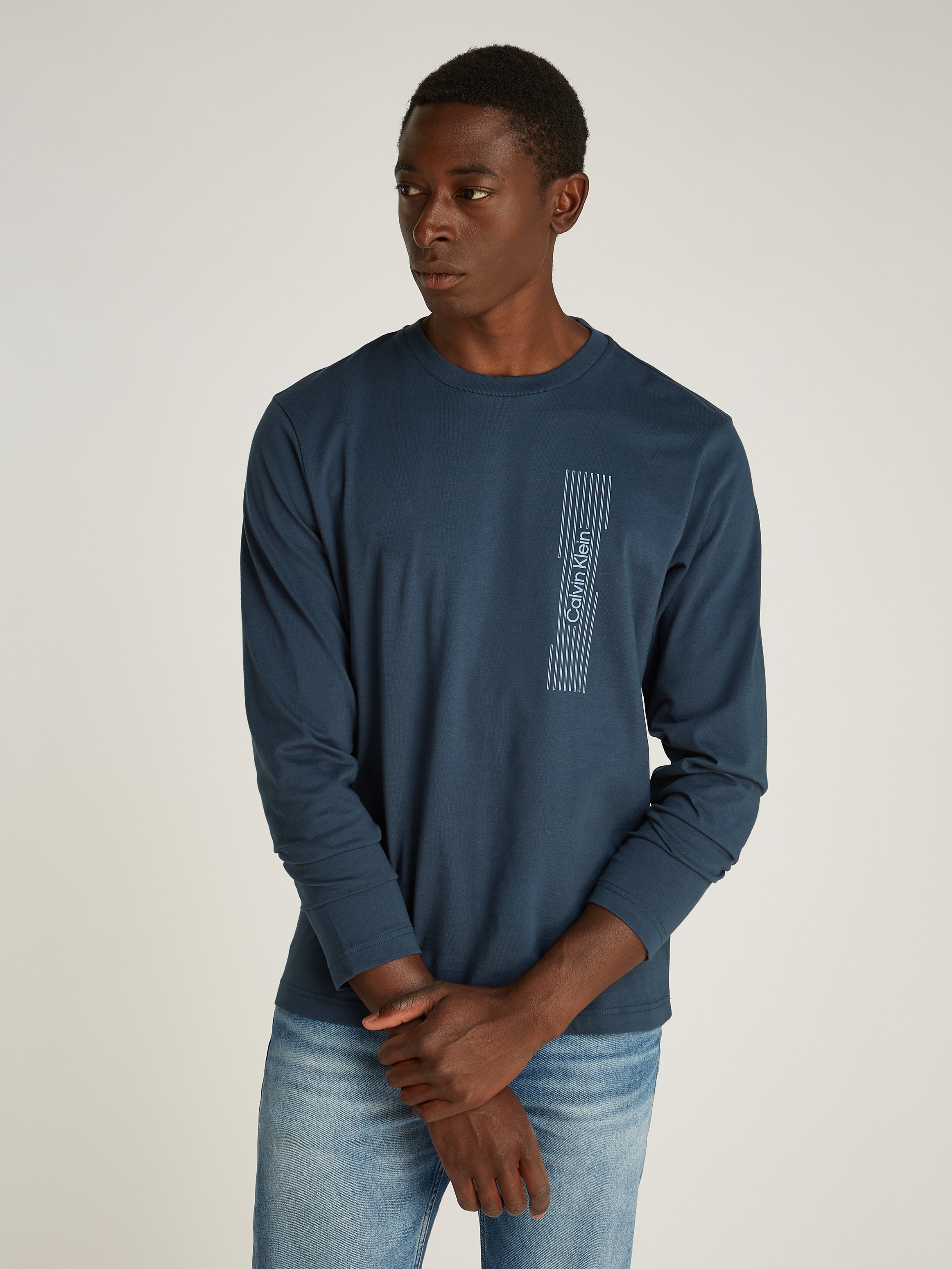 Langarmshirt »HORIZONTAL LOGO LS T-SHIRT«, mit Logoprägung