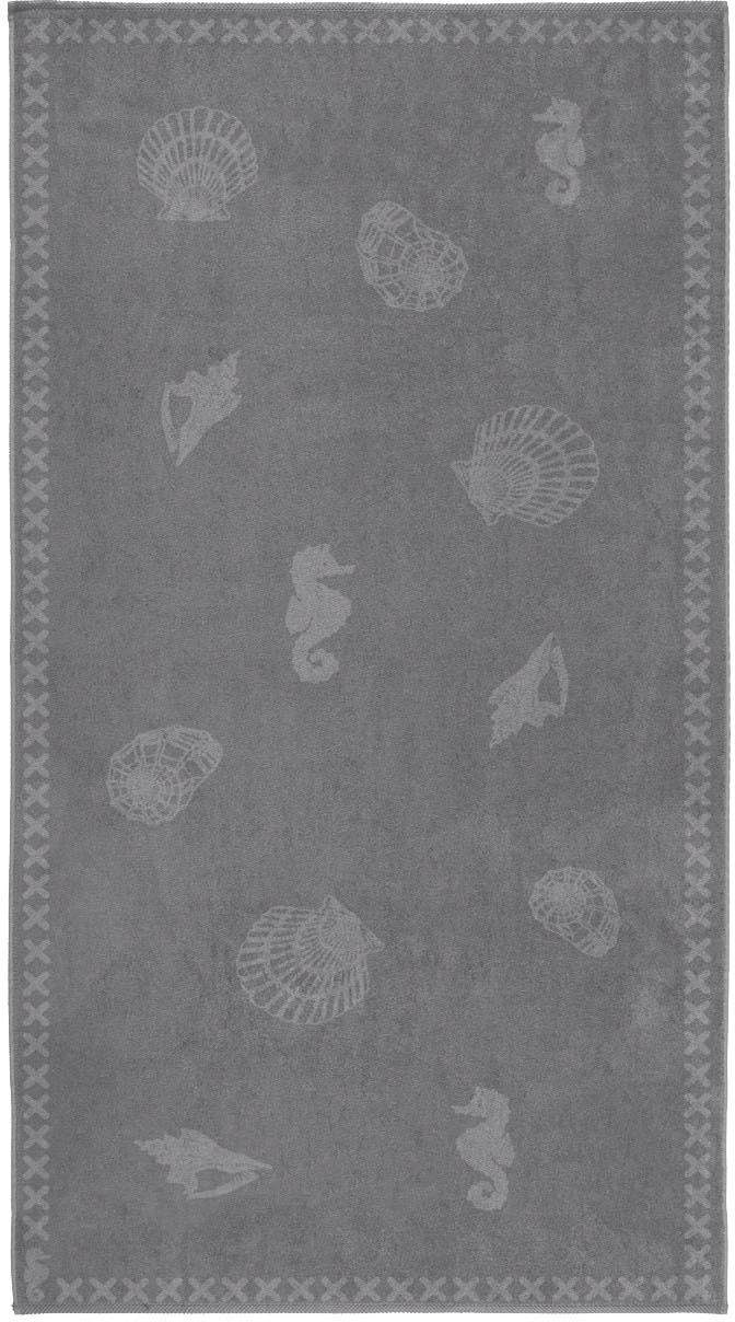 Seahorse Strandtuch »Shells«, (1 St.), 100x200, extra gross, für Sauna und Pool, mit Meeres Motiven