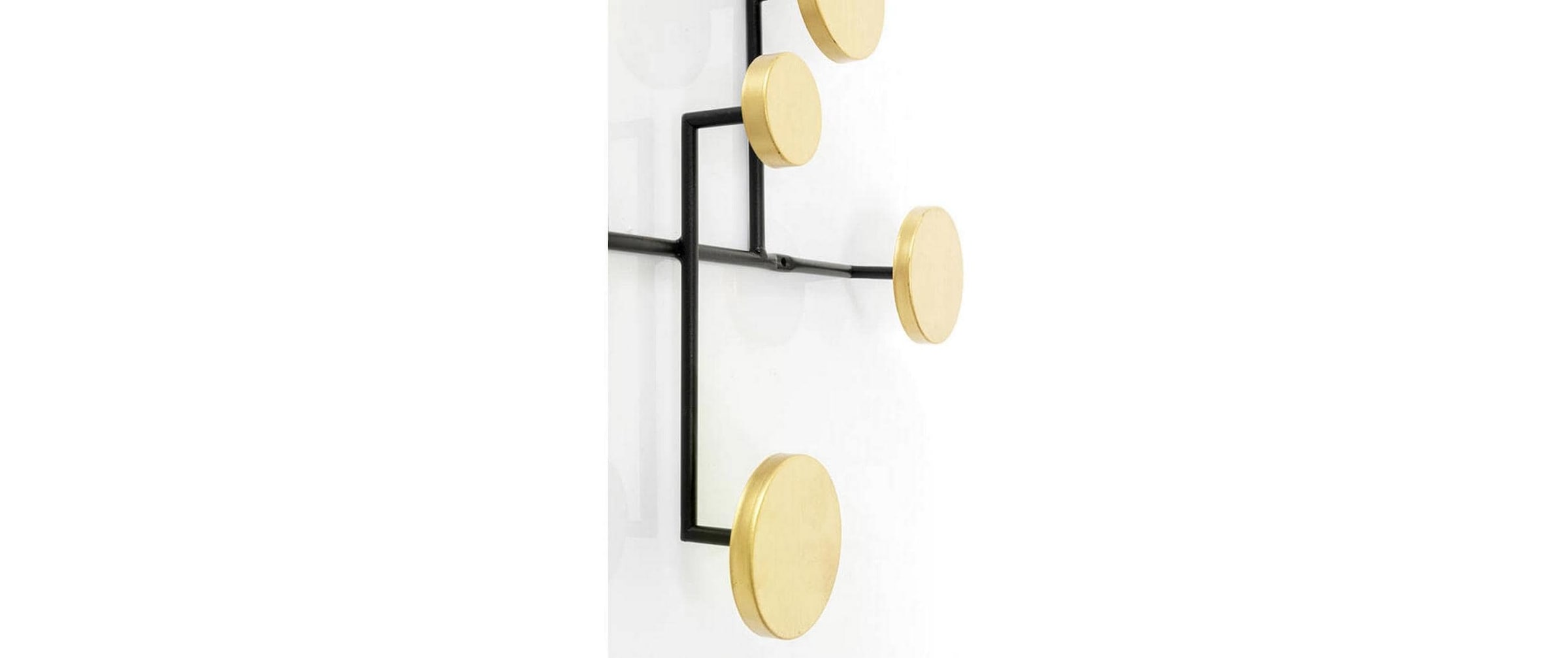 Kare Design Garderobenleiste »Art Circles Goldfarben/Schwarz«