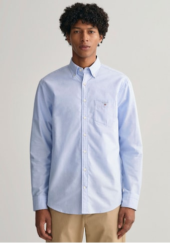 Gant Langarmhemd »Oxford«, mit Logostickerei auf der Brusttasche kaufen